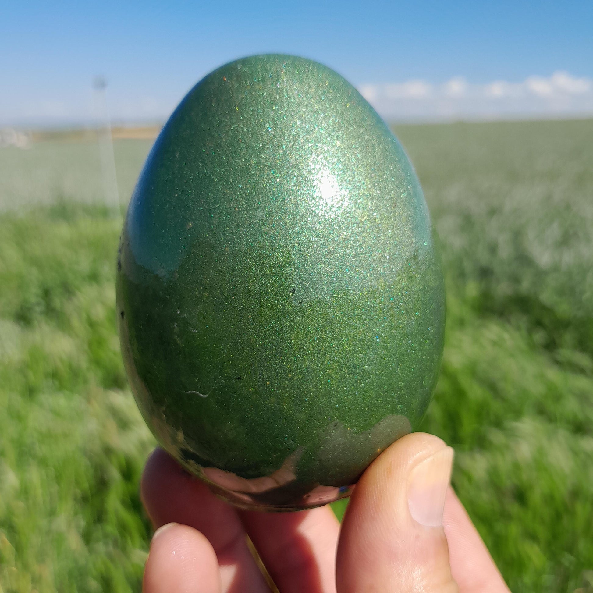 Huevo Orgonita Verde Oliva- Transmutador de Energías- Protección 5G- Orgone Energy