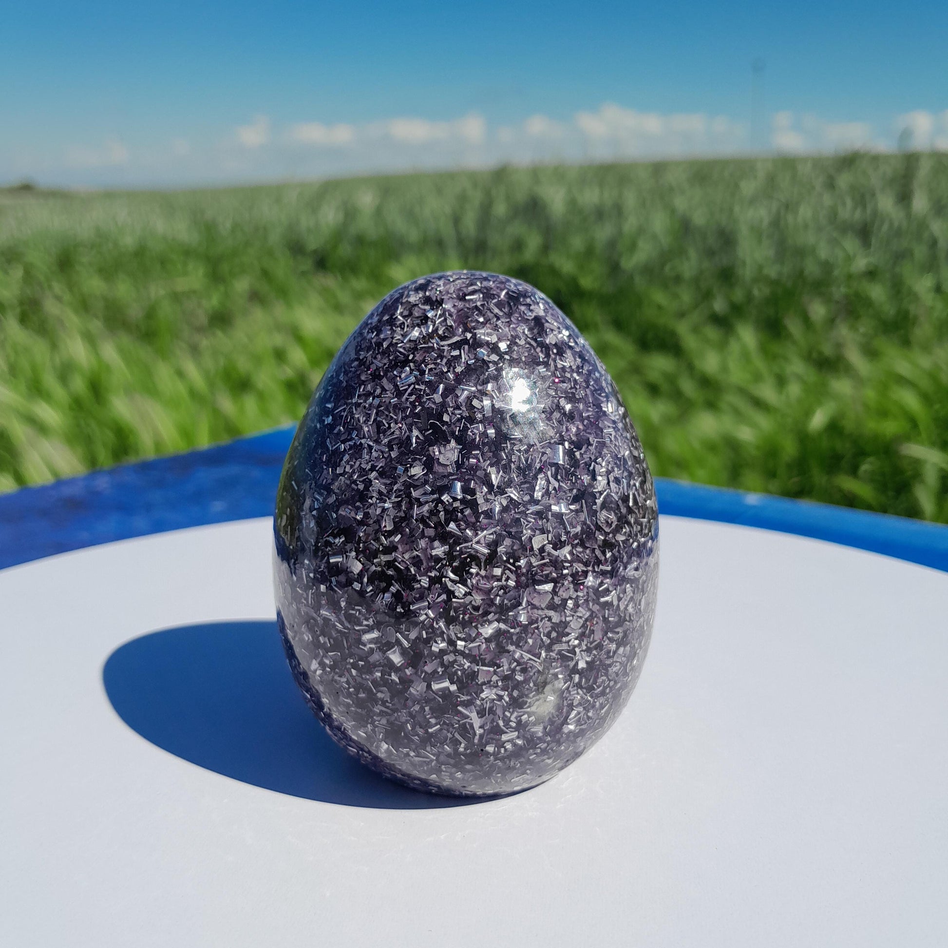 Huevo Orgonita Violeta- Transmutador de Energías- Protección 5G y Electromagnetismo EMF