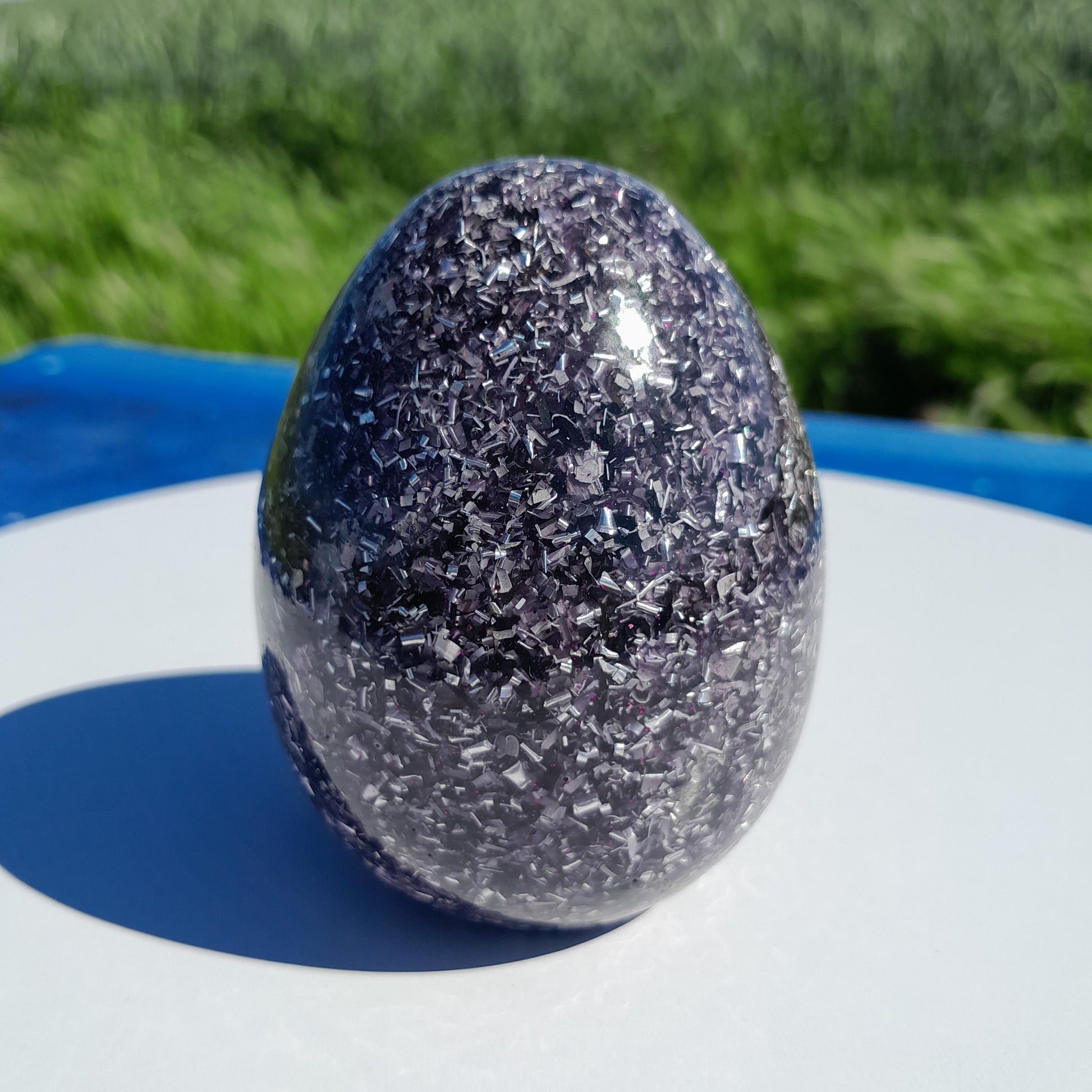 Huevo Orgonita Violeta- Transmutador de Energías- Protección 5G y Electromagnetismo EMF