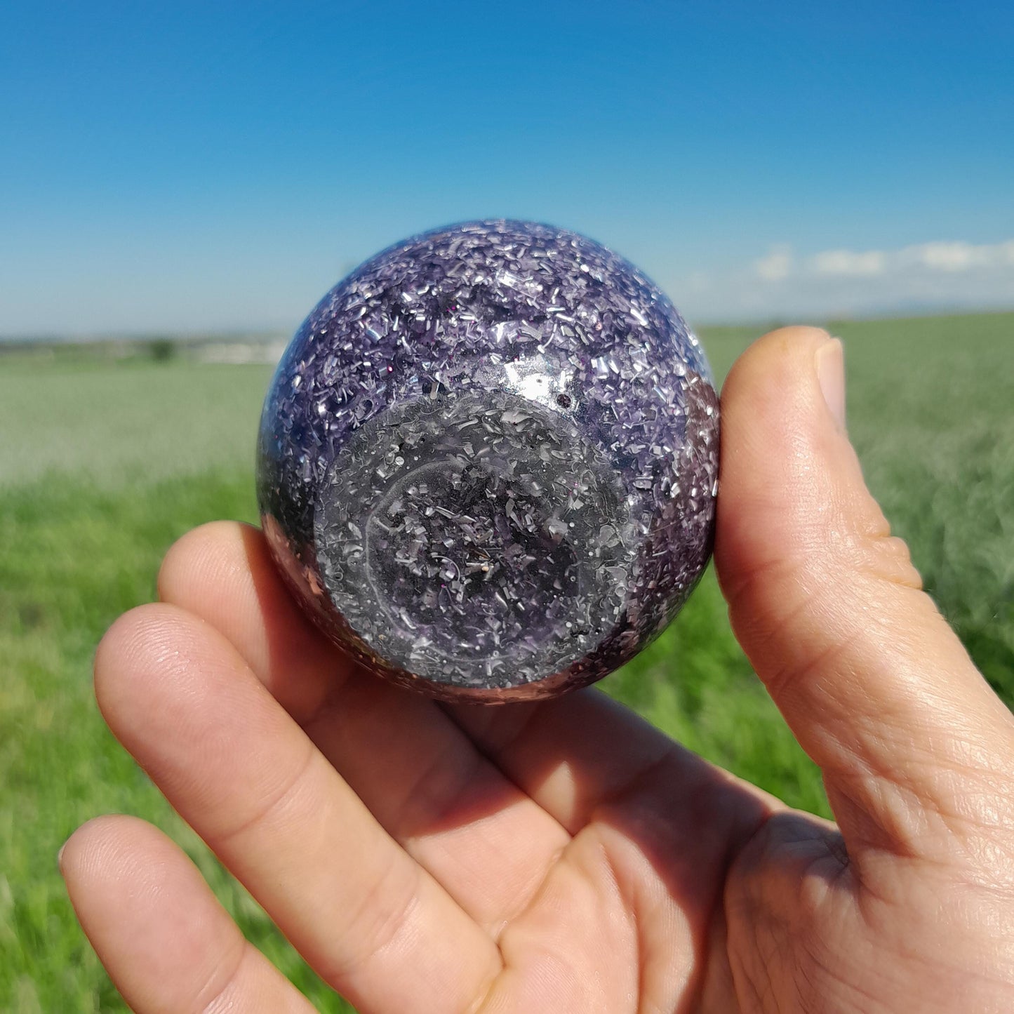 Huevo Orgonita Violeta- Transmutador de Energías- Protección 5G y Electromagnetismo EMF