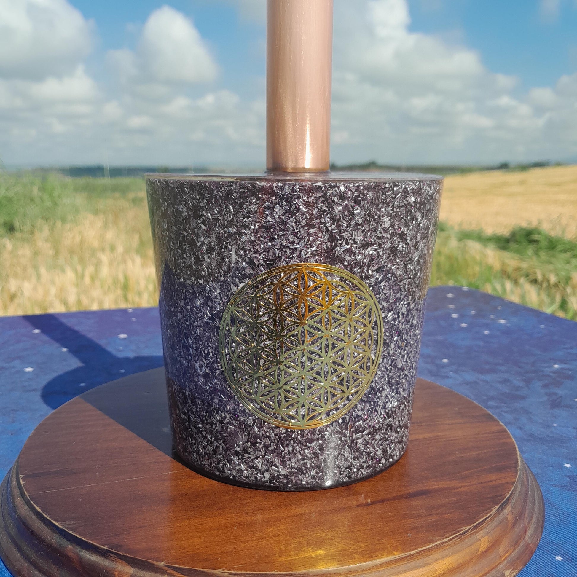 Cloudbuster Flor de la Vida Violeta- Towerbuster- Orgone Energy