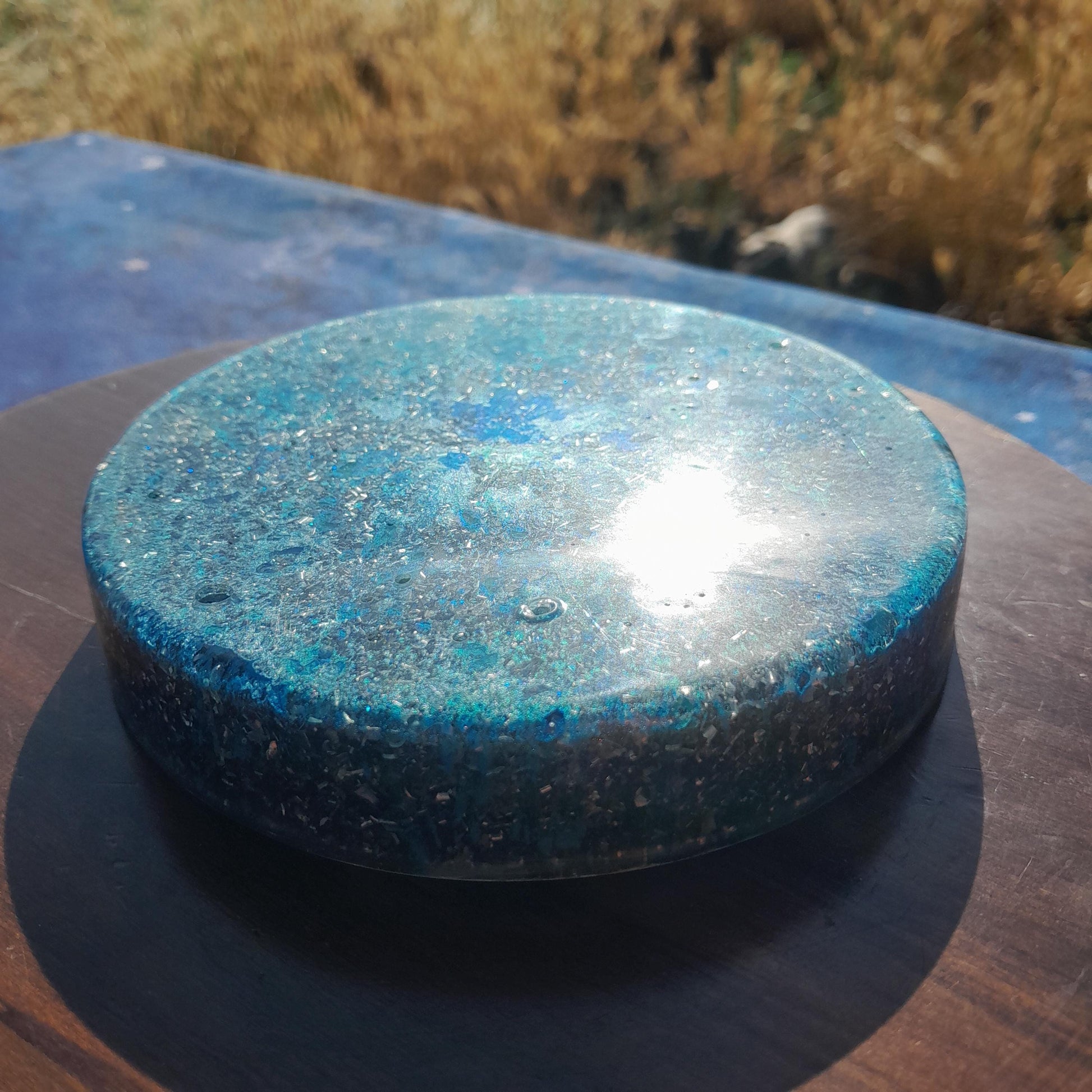 Placa de Carga de Orgón Aguas Azules- Generador Energía para Alimentos y Bebidas- Orgone Generator