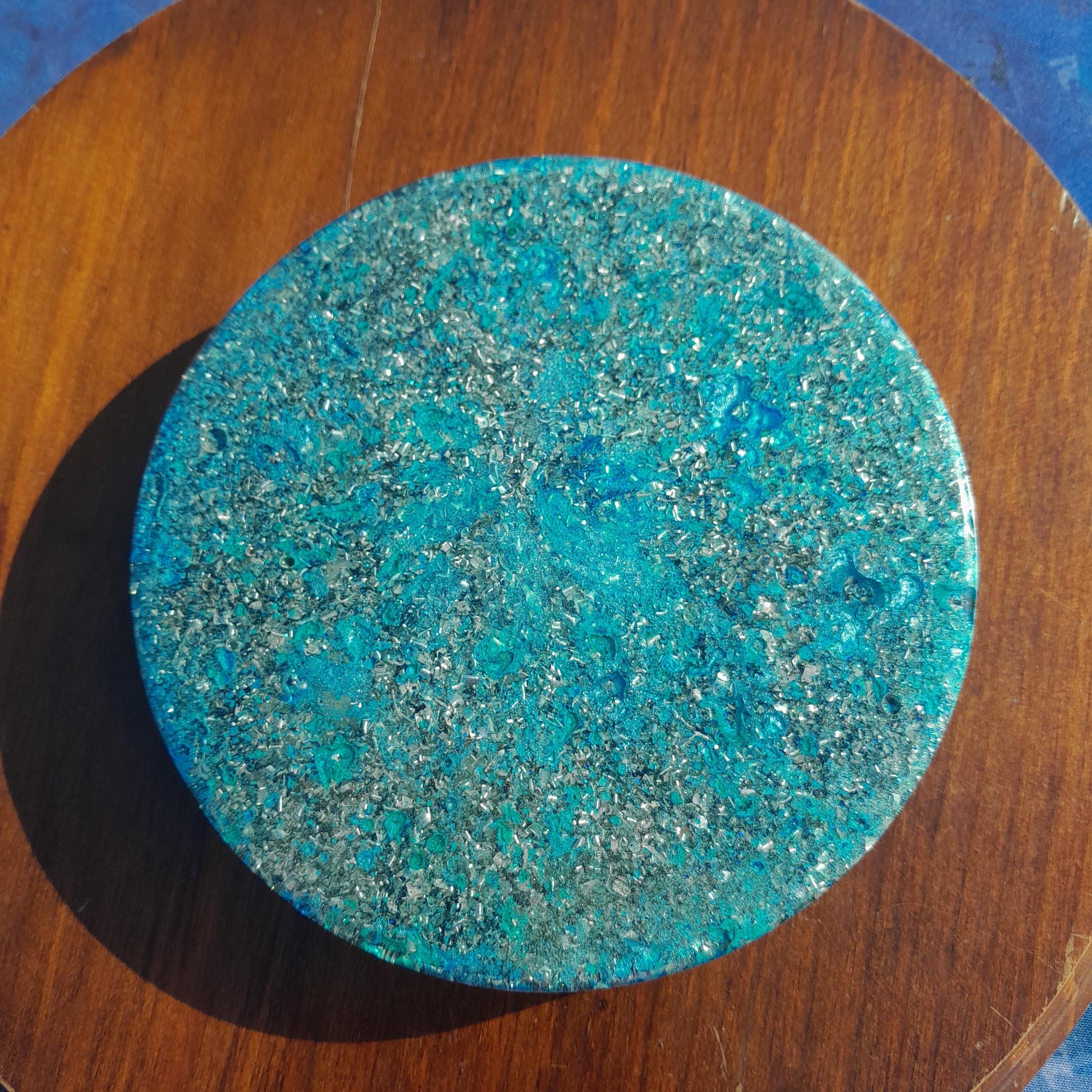 Placa de Carga de Orgón Aguas Azules- Generador Energía para Alimentos y Bebidas- Orgone Generator