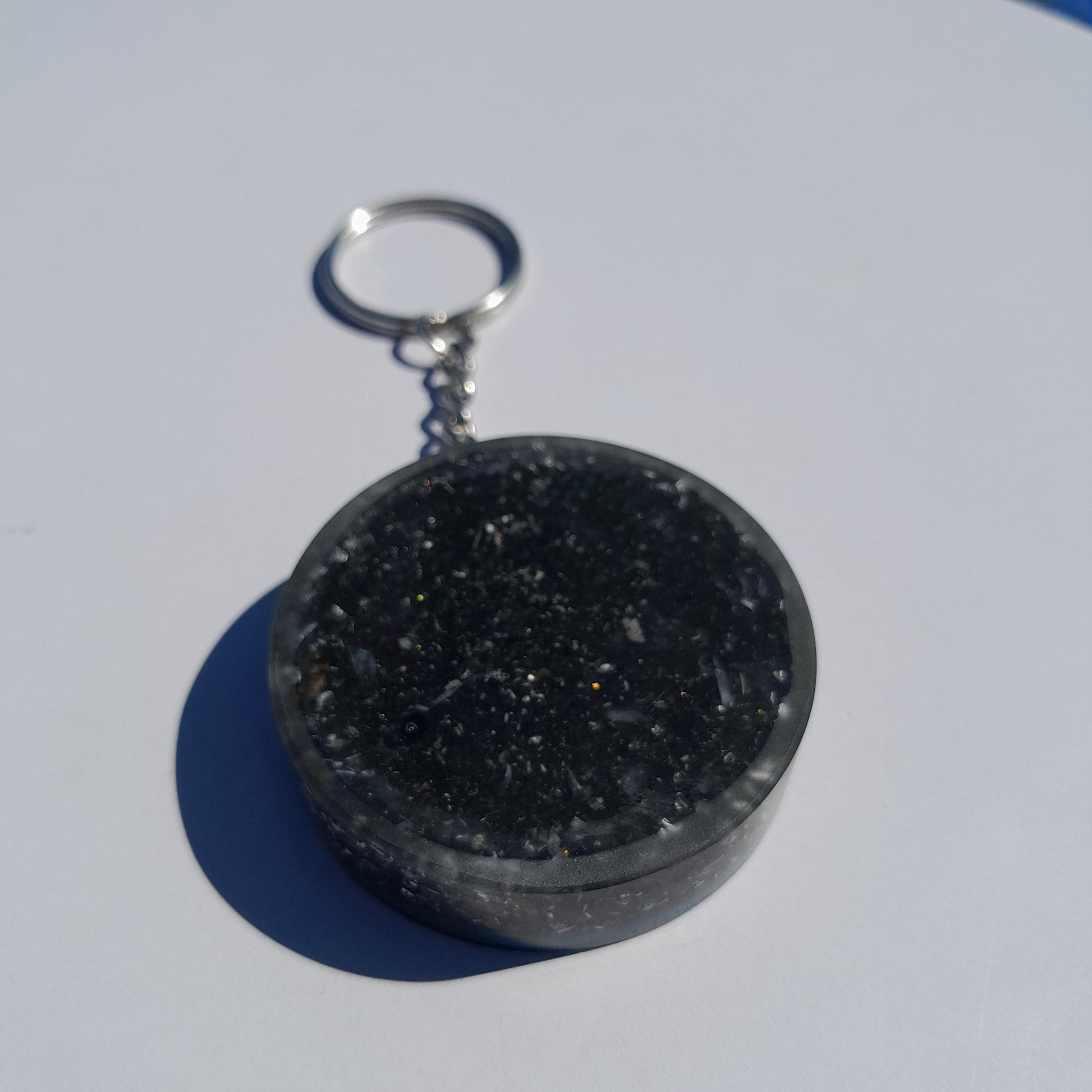 Llavero Orgonita Flor de la Vida con Shunguita- Orgonite Keychain