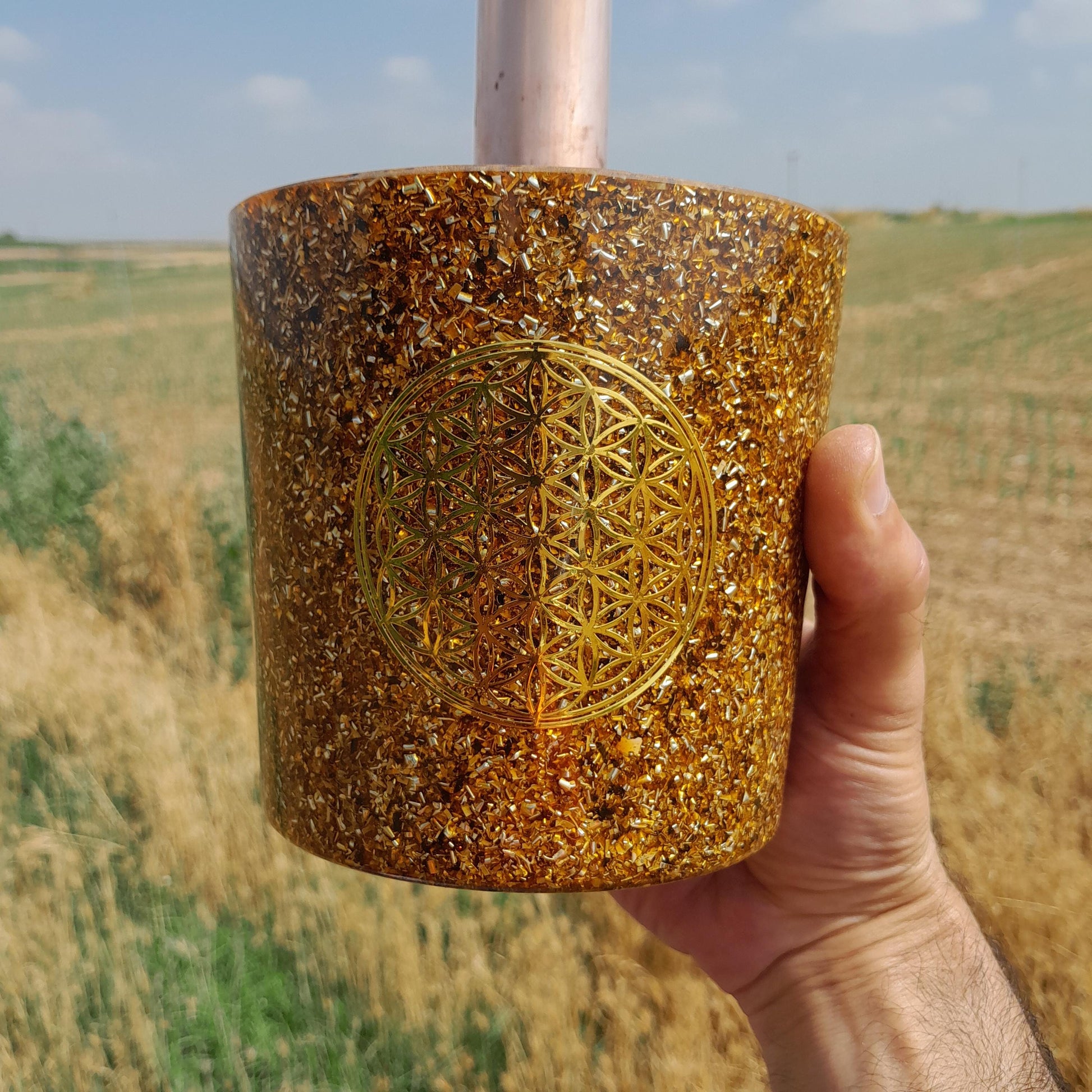 Cloudbuster Flor de la Vida Marrón- Towerbuster- Orgone Energy