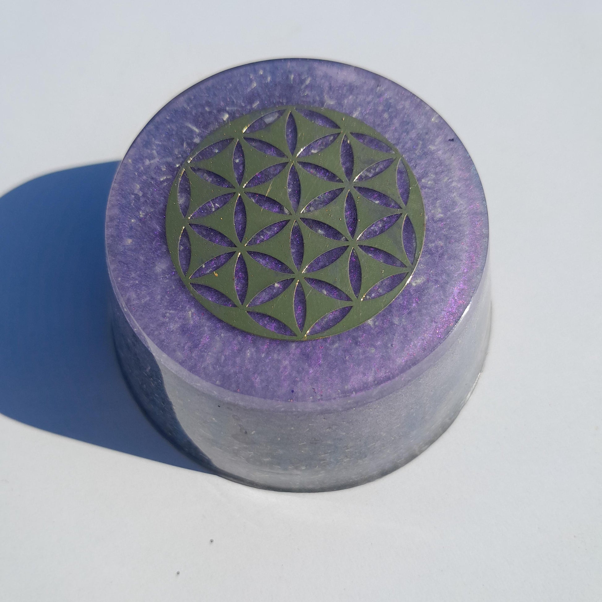 Orgonita Flor de la Vida Edición Especial- Protección 5G- Transmutador de Energías Densas Energía Positiva Decoración Espiritual