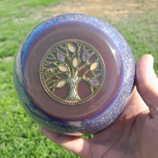 Orgonita Semiesfera Árbol de la Vida - Protector 5G y Transmutador de Energía- Hecho a Mano