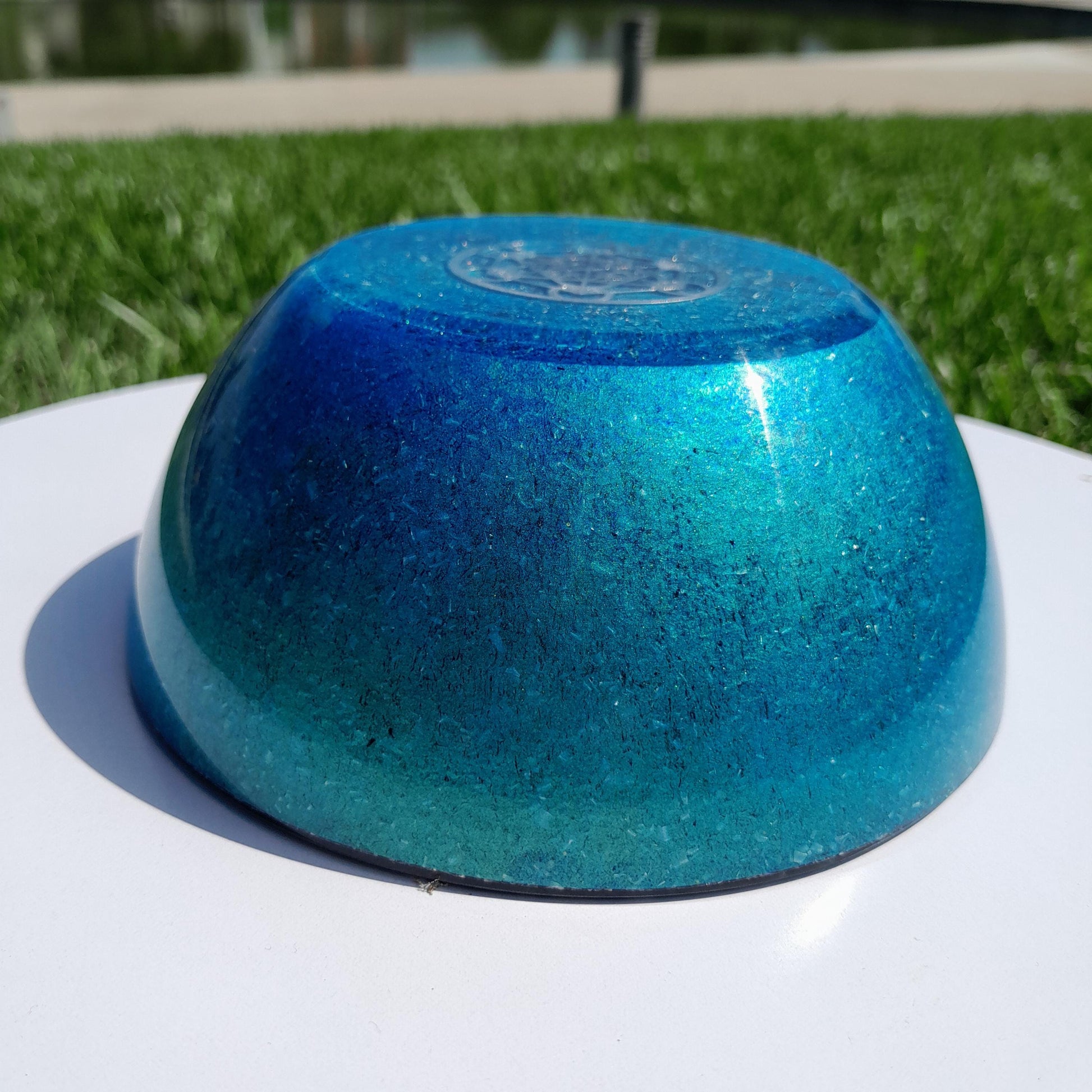 Orgonita Semiesfera Metatron Azul - Protector 5G EMF y Transmutador de Energía