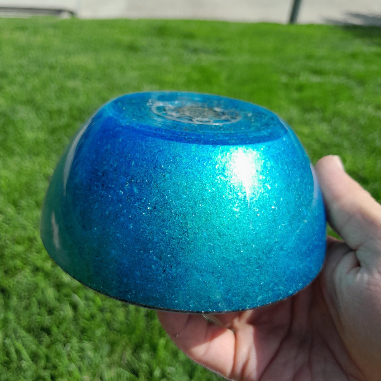 Orgonita Semiesfera Metatron Azul - Protector 5G EMF y Transmutador de Energía