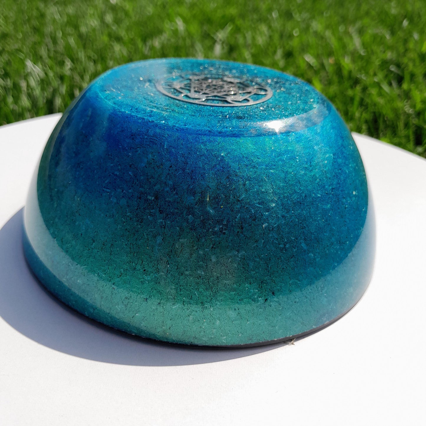 Orgonita Semiesfera Metatron Azul - Protector 5G EMF y Transmutador de Energía