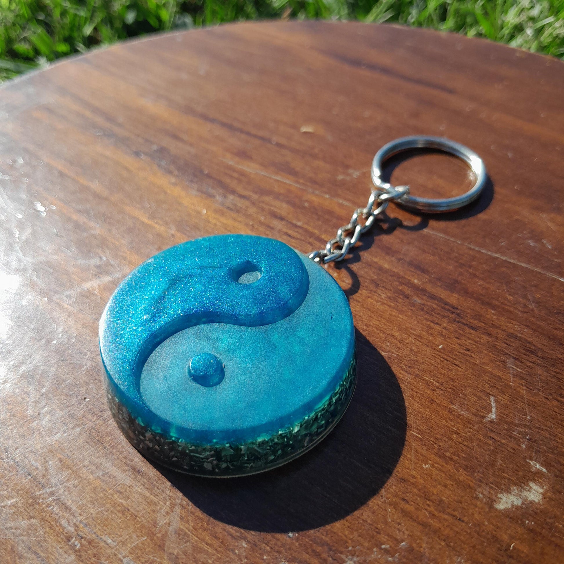 Llavero Orgonita Yin Yang - Protector 5G EMF- Amuleto Espiritual Energético