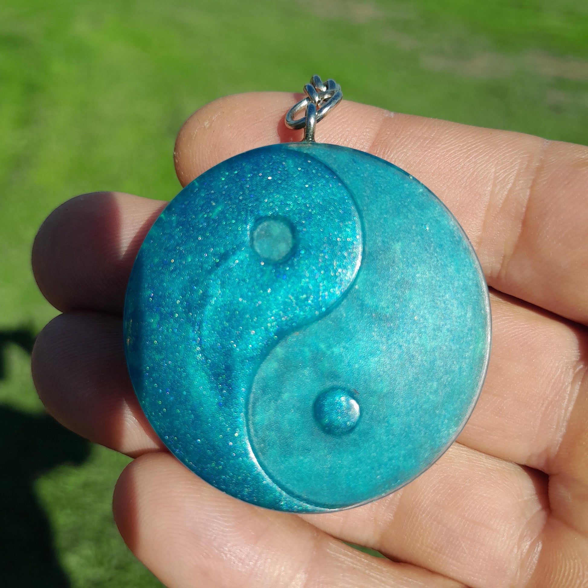 Llavero Orgonita Yin Yang - Protector 5G EMF- Amuleto Espiritual Energético