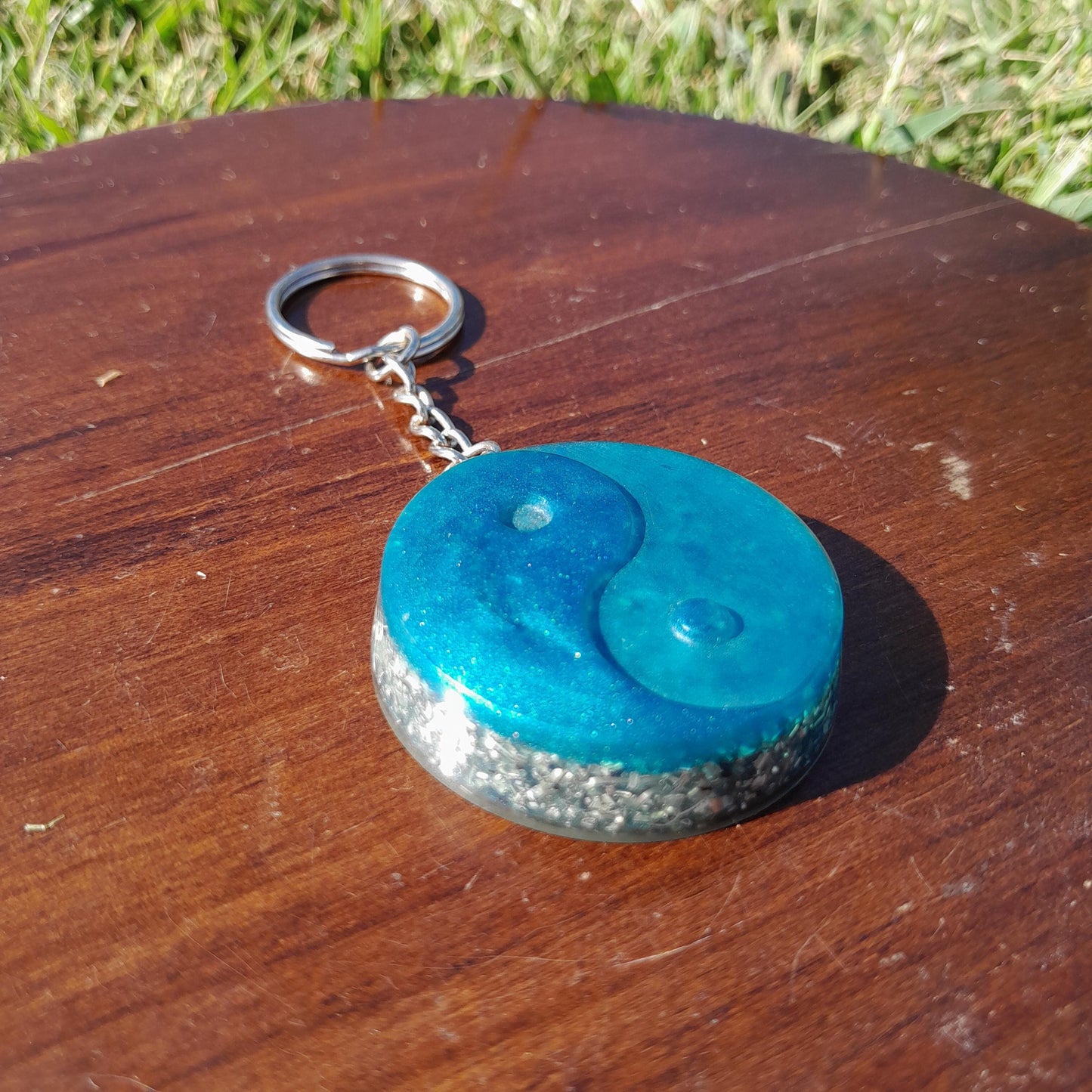 Llavero Orgonita Yin Yang - Protector 5G EMF- Amuleto Espiritual Energético