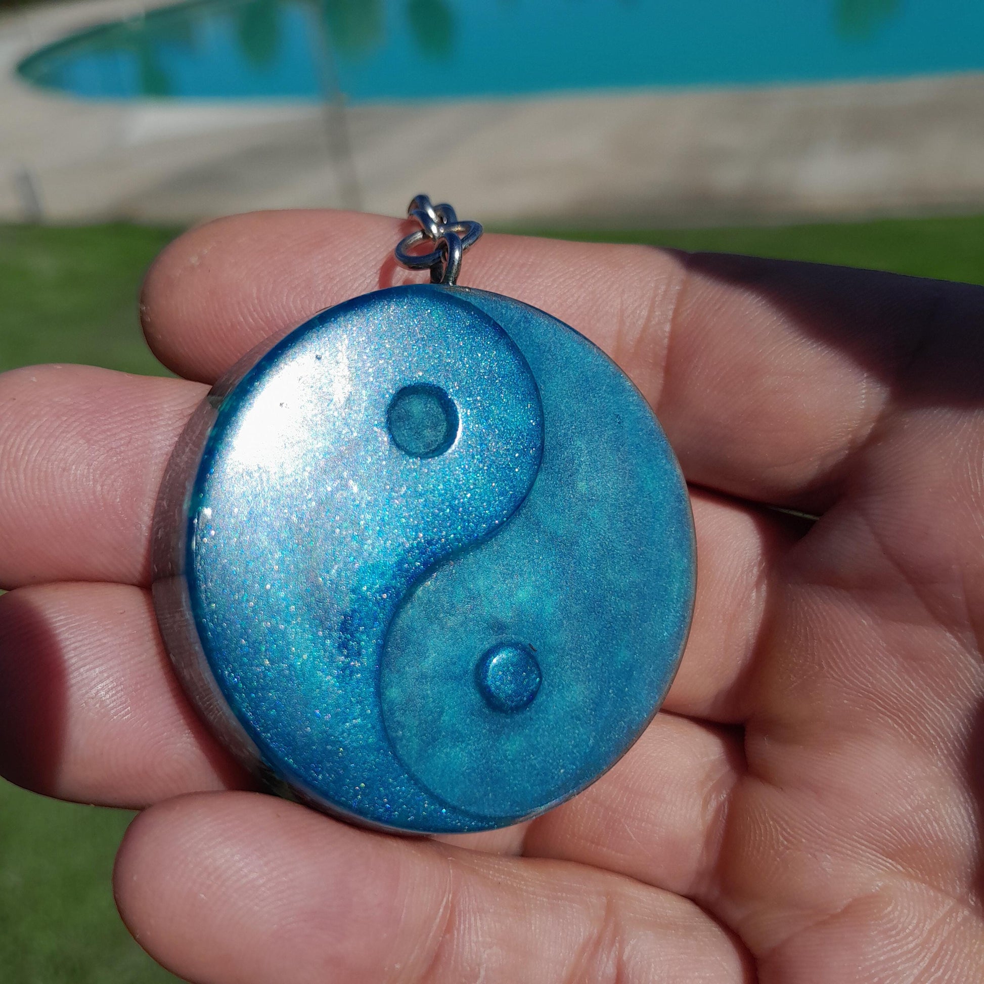 Llavero Orgonita Yin Yang - Protector 5G EMF- Amuleto Espiritual Energético