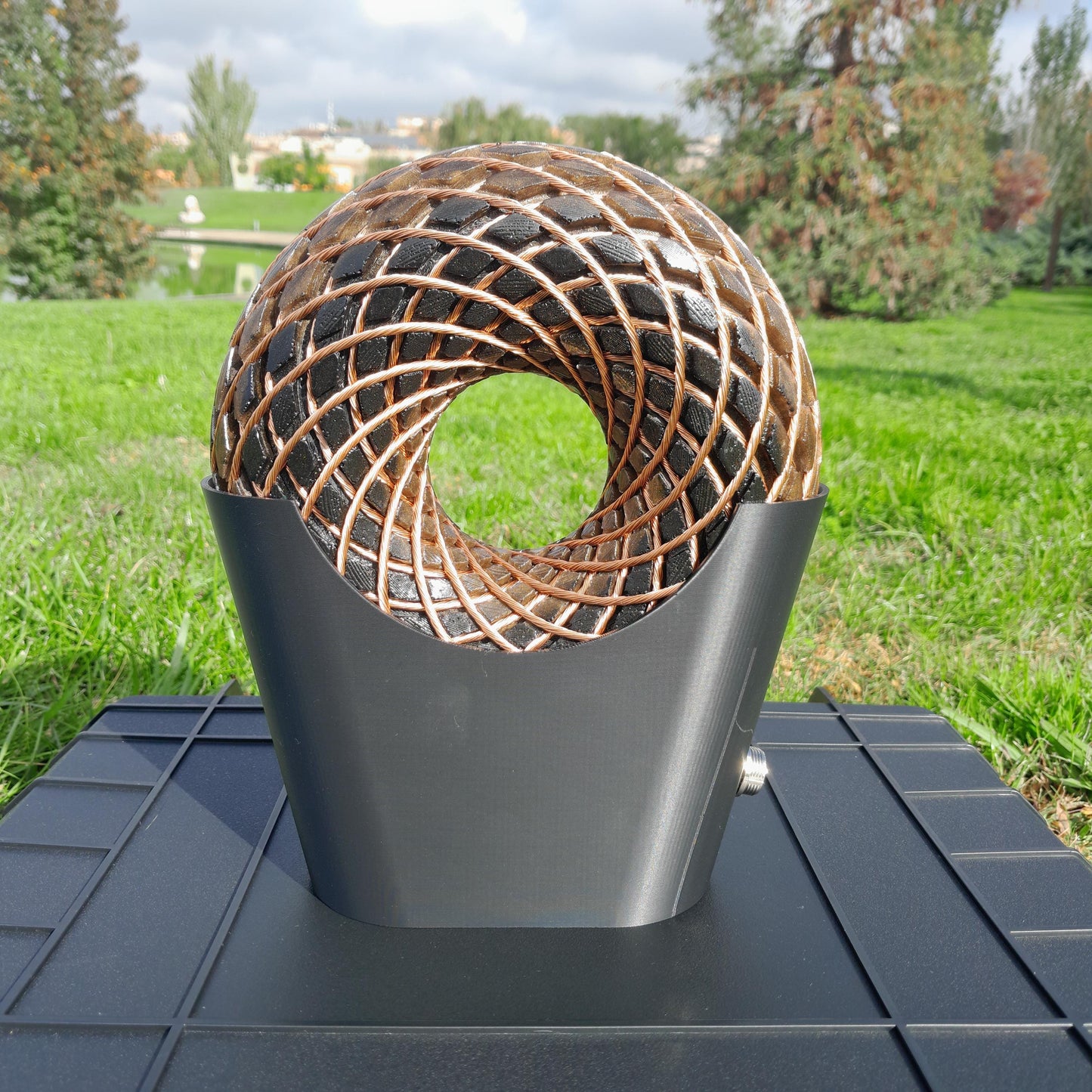 Bobina Rodin 185mm + Amplificador Fosi Pro | Dispositivo PEMF de Ondas Escalares con Maleta y Accesorios