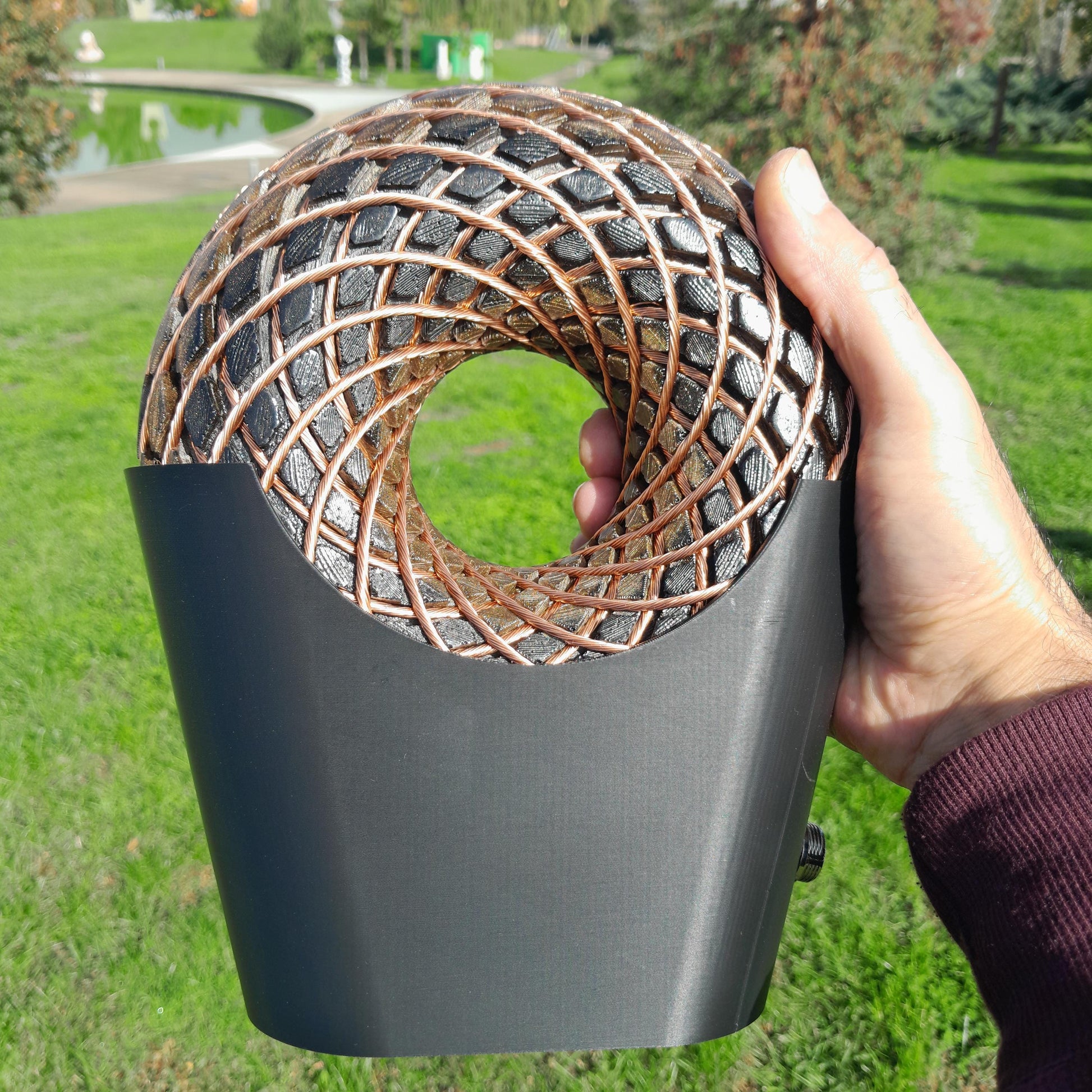 Bobina Rodin 185mm + Amplificador Fosi Pro | Dispositivo PEMF de Ondas Escalares con Maleta y Accesorios