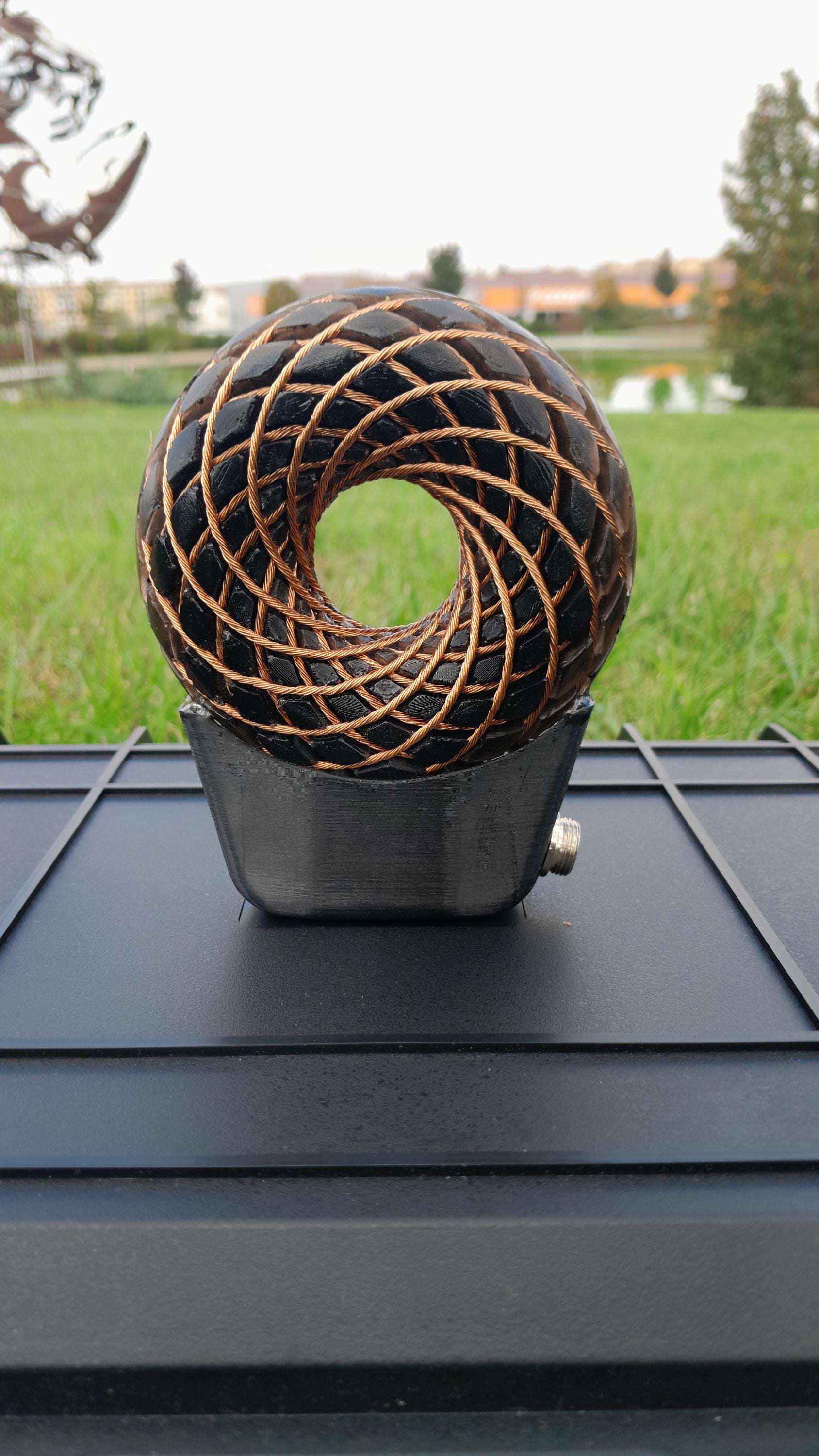 Bobina Torus Rodin 100mm | Dispositivo PEMF Portátil de Ondas Escalares con Shungita, Maleta y Amplificador 60W