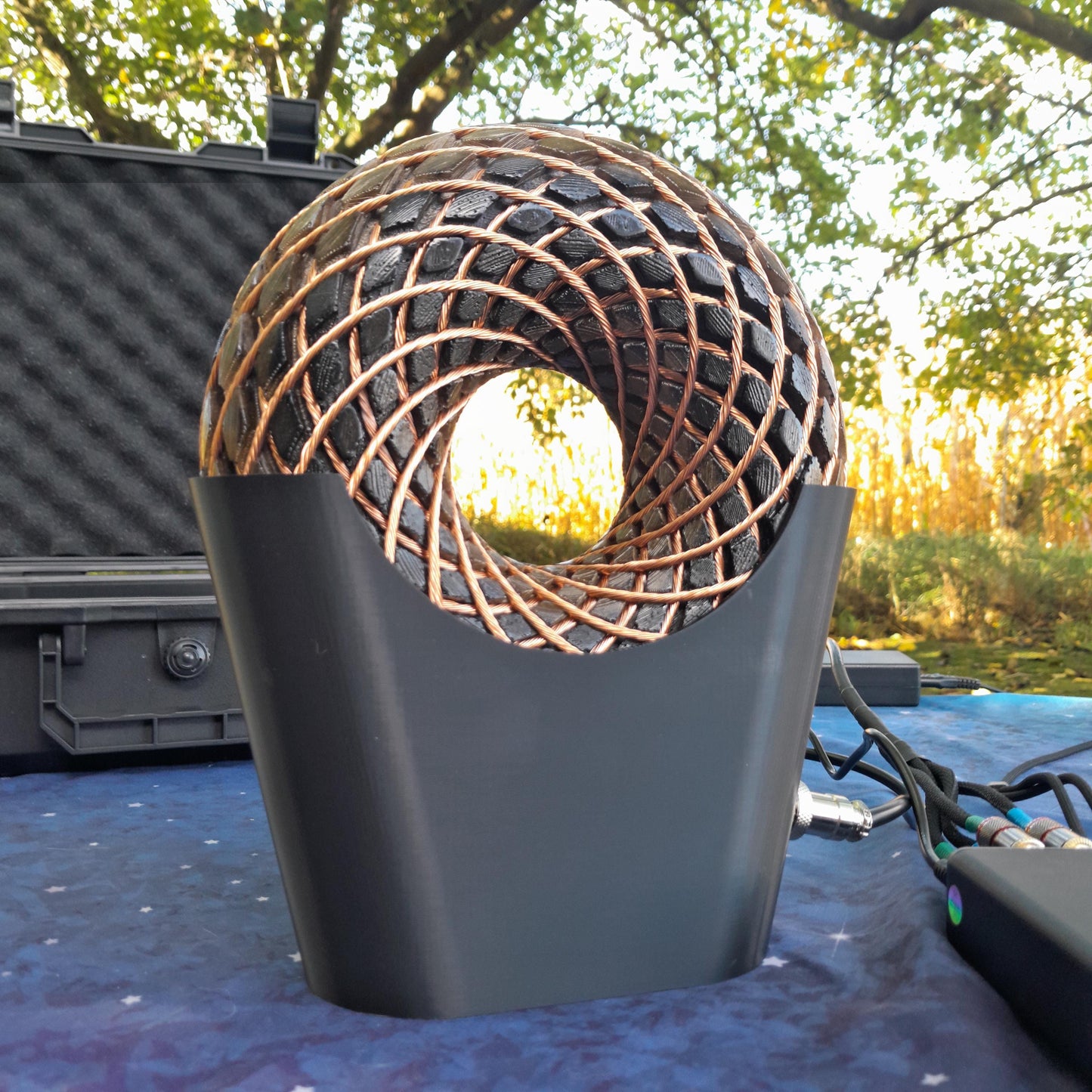 Bobina Rodin 185mm + Amplificador Fosi Pro | Dispositivo PEMF de Ondas Escalares con Maleta y Accesorios