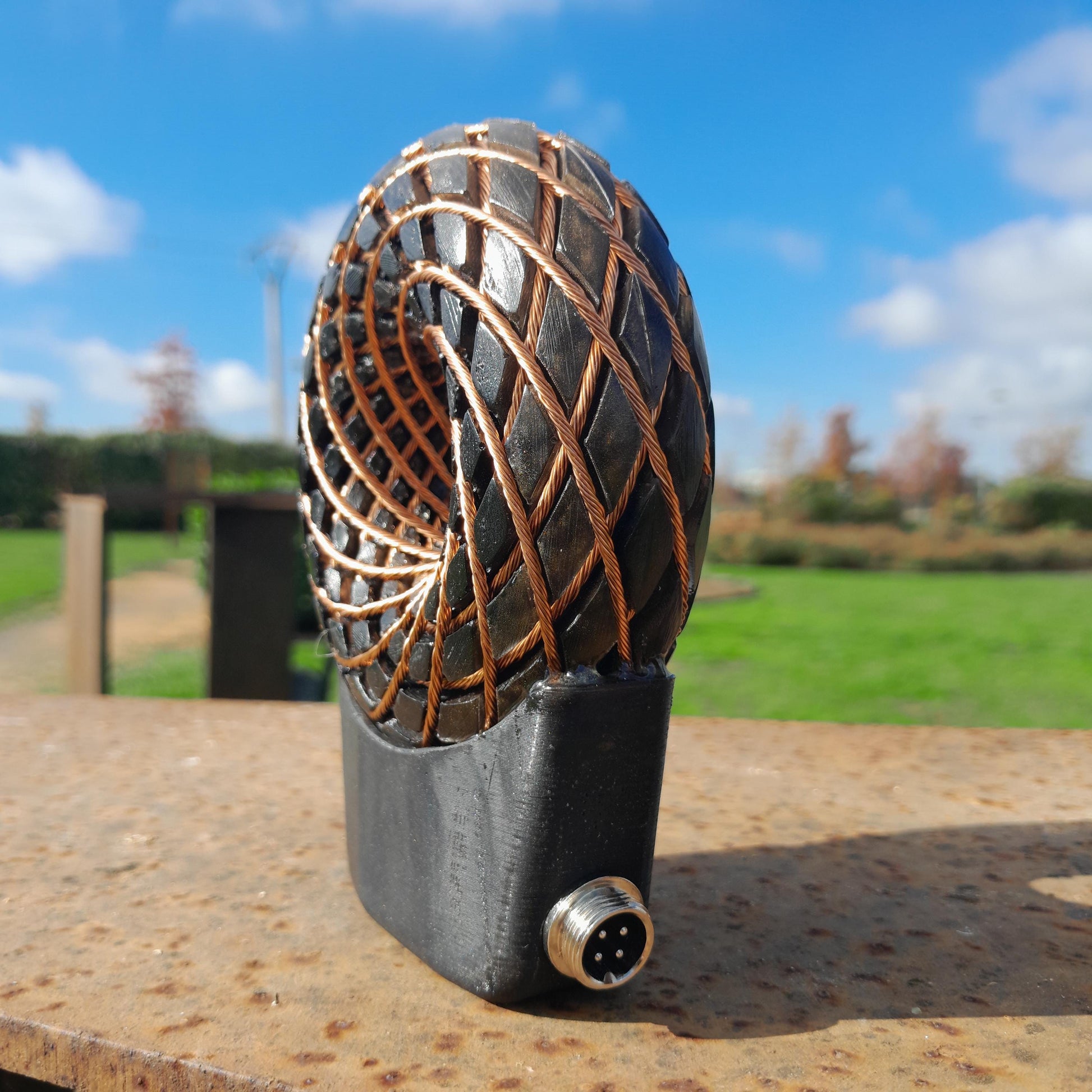 Bobina Torus Rodin 100mm | Dispositivo PEMF Portátil de Ondas Escalares con Shungita, Maleta y Amplificador 60W