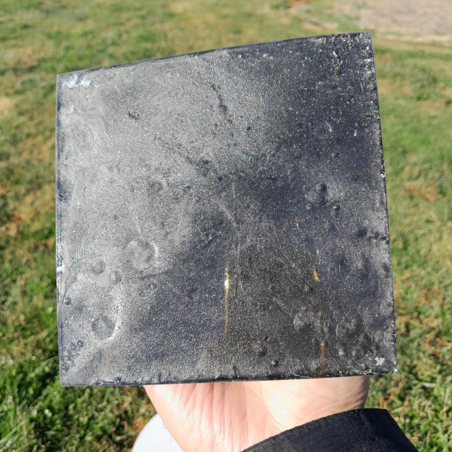 Pirámide Orgonita Flor de la Vida con Shungita- 140mm de Base- Orgone Pyramid