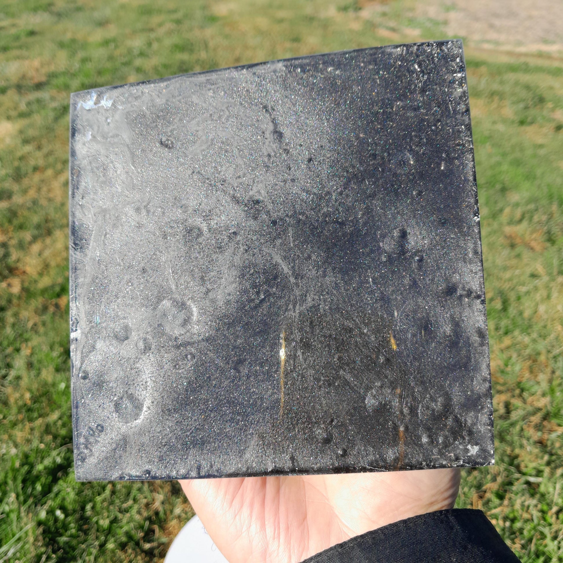 Pirámide Orgonita Flor de la Vida con Shungita- 140mm de Base- Orgone Pyramid