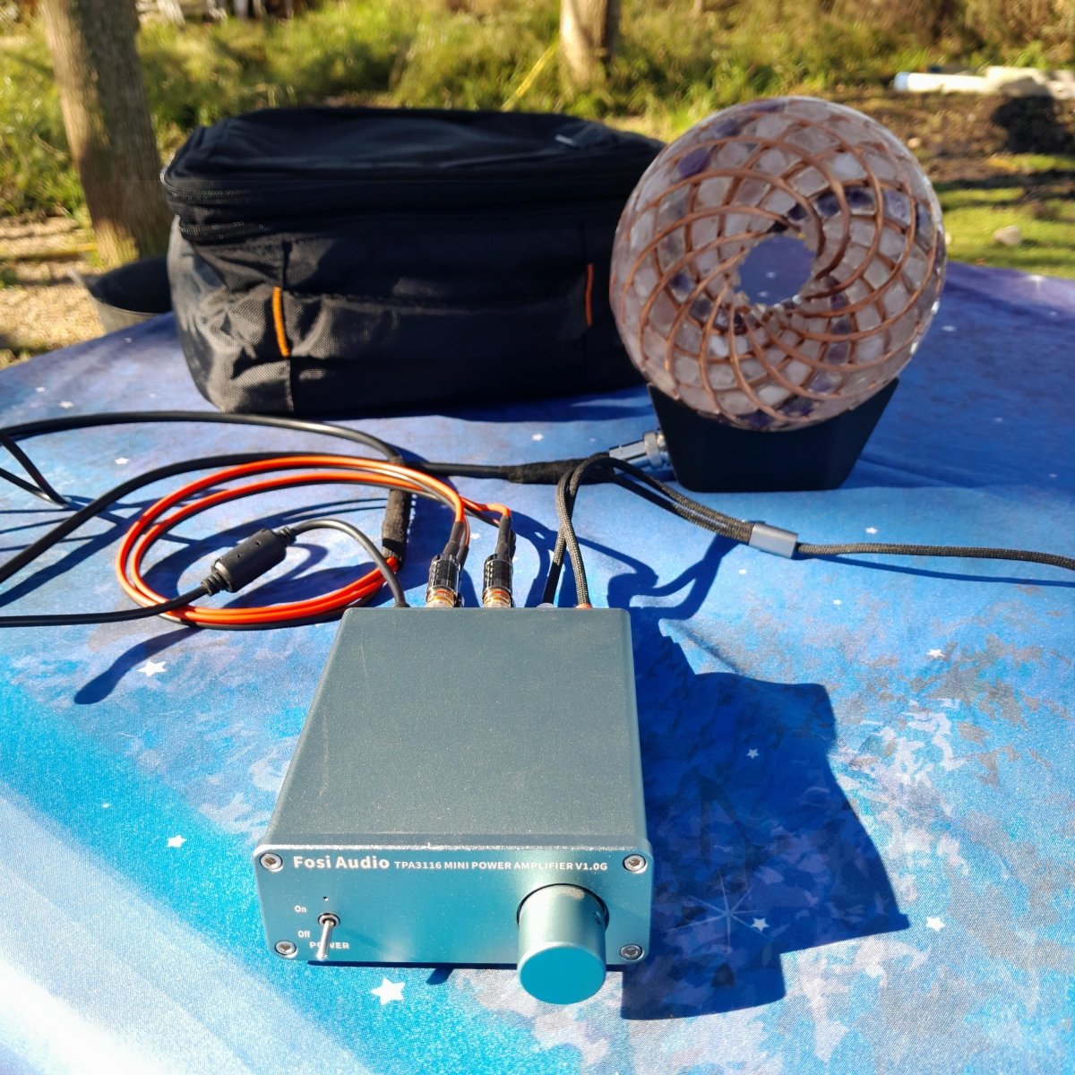 Kit Profesional Bobina Rodin 140 mm con Chips de Amatista y Cuarzo Rosa - Dispositivo PEMF de Ondas de Vórtice - Mundo Orgon LTD