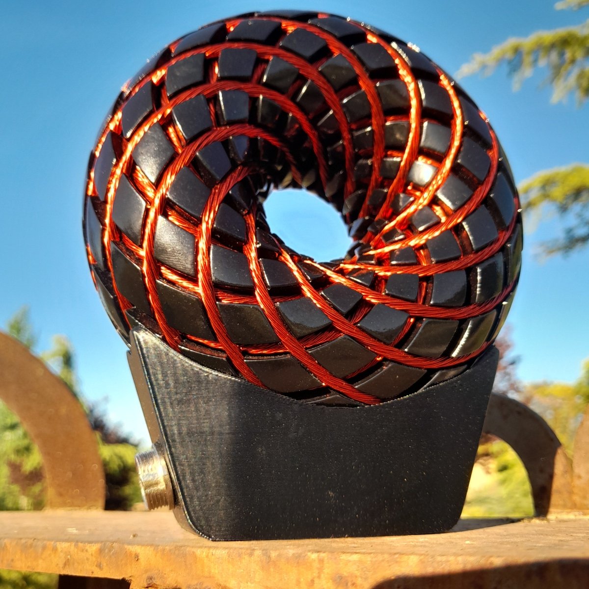 Kit Profesional Bobina Rodin 140 mm con Shungita - Dispositivo PEMF de Ondas de Vórtice - Mundo Orgon LTD