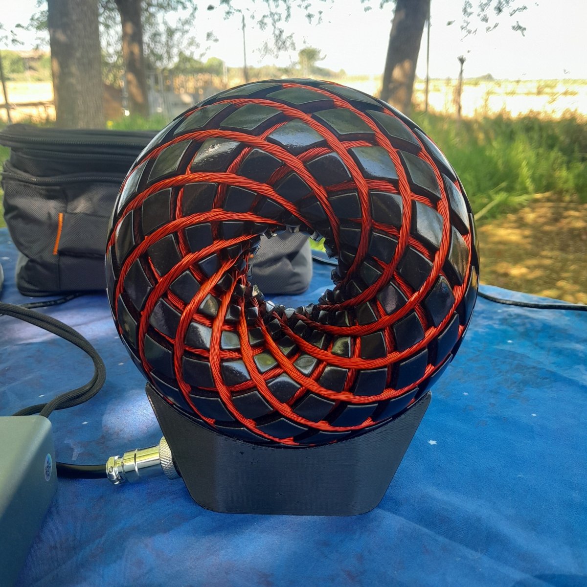 Kit Profesional Bobina Rodin 140 mm con Shungita - Dispositivo PEMF de Ondas de Vórtice - Mundo Orgon LTD