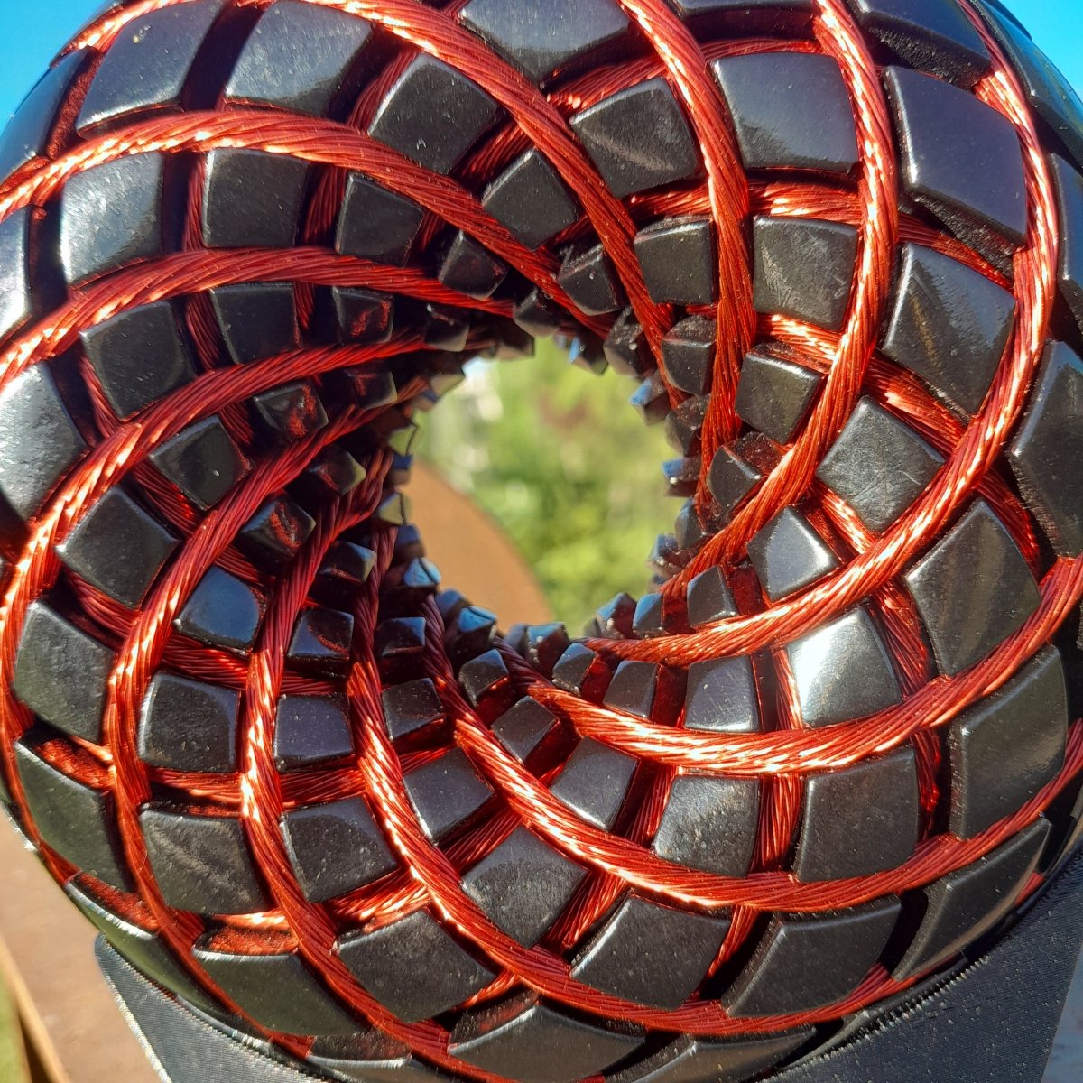 Kit Profesional Bobina Rodin 140 mm con Shungita - Dispositivo PEMF de Ondas de Vórtice - Mundo Orgon LTD