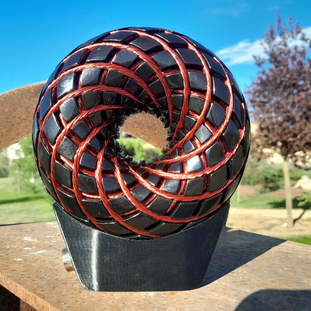 Kit Profesional Bobina Rodin 140 mm con Shungita - Dispositivo PEMF de Ondas de Vórtice - Mundo Orgon LTD