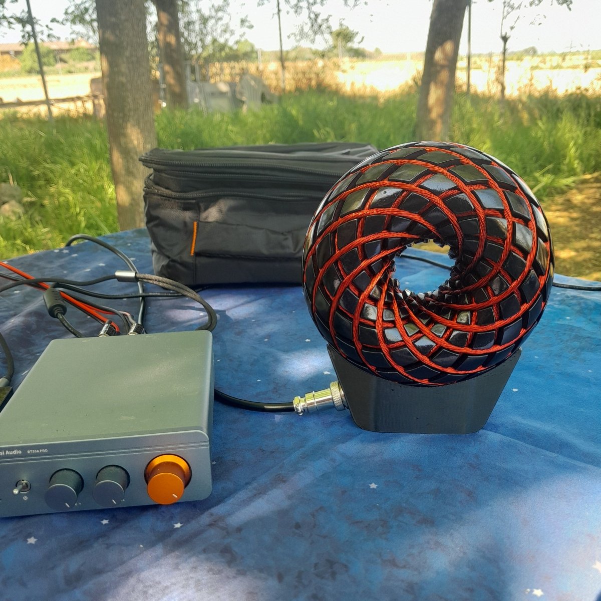 Kit Profesional Bobina Rodin 140 mm con Shungita - Dispositivo PEMF de Ondas de Vórtice - Mundo Orgon LTD