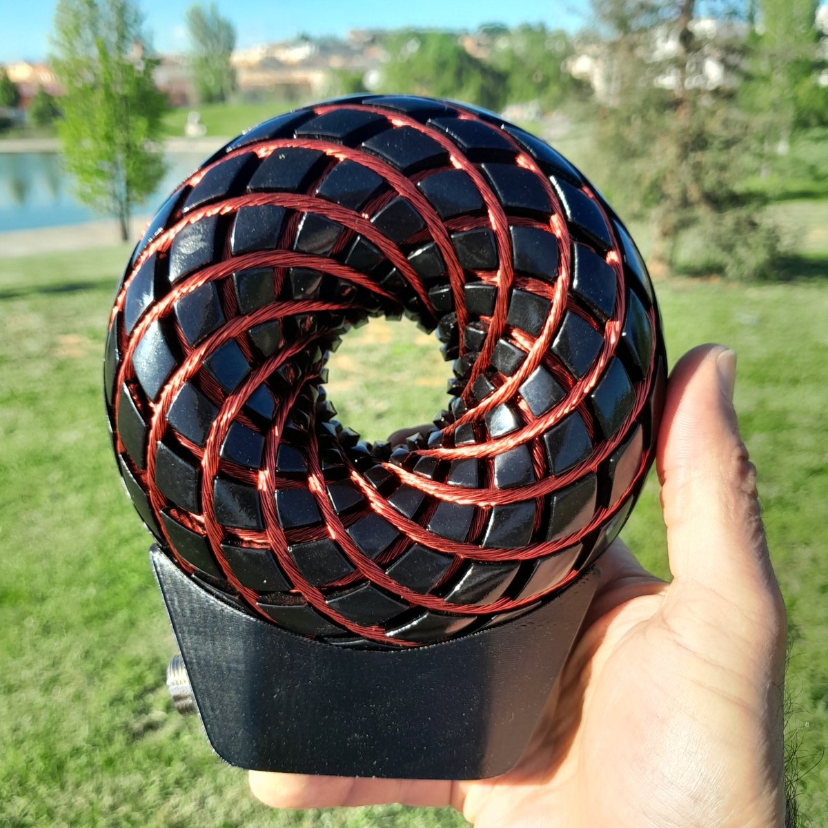 Kit Profesional Bobina Rodin 140 mm con Shungita - Dispositivo PEMF de Ondas de Vórtice - Mundo Orgon LTD