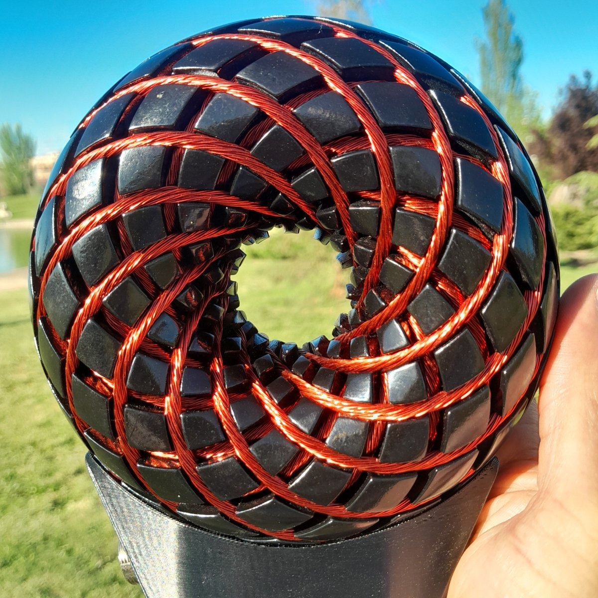 Kit Profesional Bobina Rodin 140 mm con Shungita - Dispositivo PEMF de Ondas de Vórtice - Mundo Orgon LTD