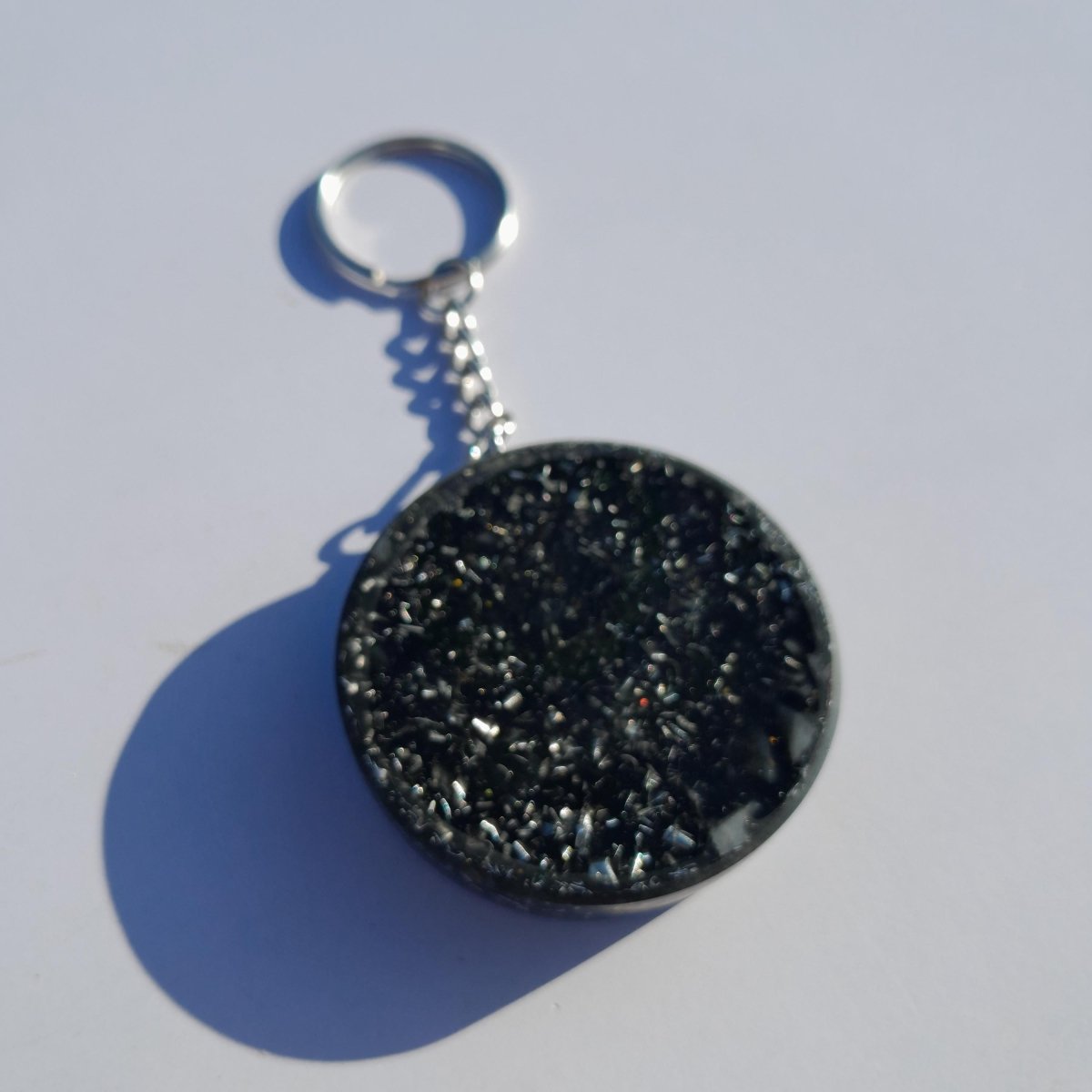 Llavero Orgonita Árcangel Metatron Azul Cielo con Shunguita - Mundo Orgon