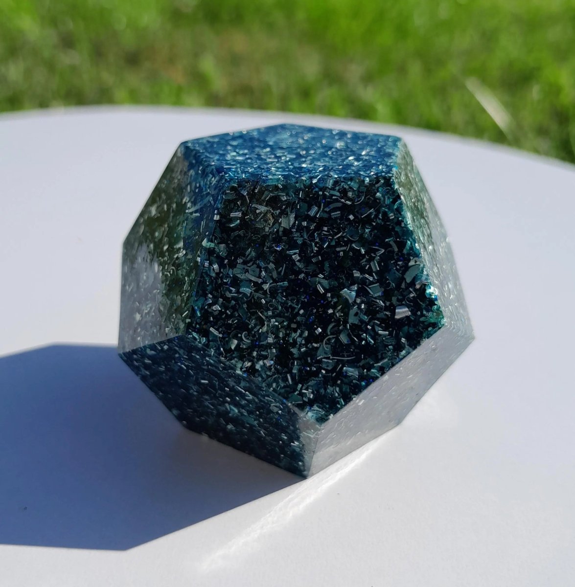 Mini Dodecaedro Orgonita Azul - Mundo Orgon