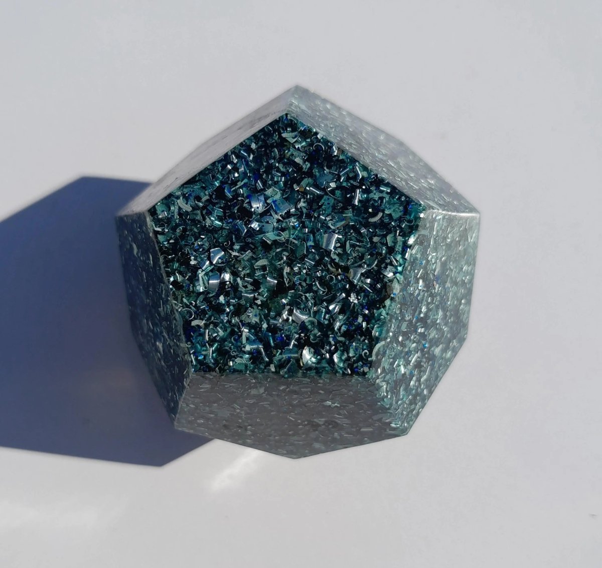 Mini Dodecaedro Orgonita Azul - Mundo Orgon