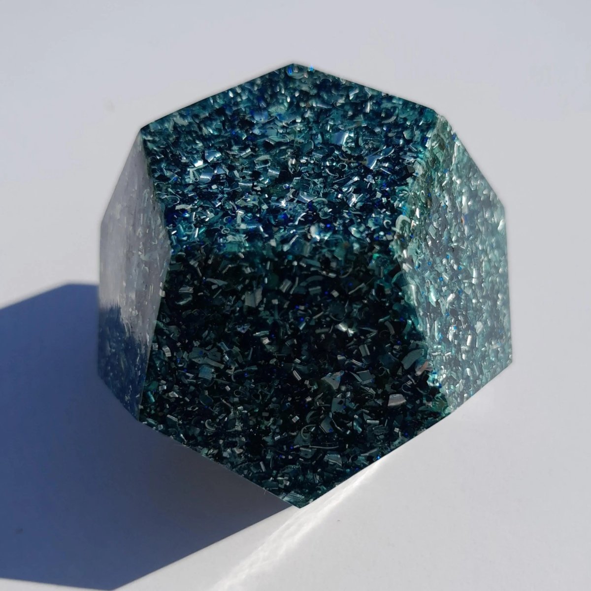 Mini Dodecaedro Orgonita Azul - Mundo Orgon
