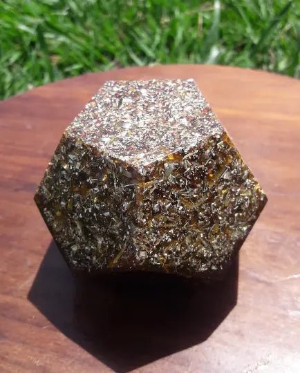 Mini Dodecaedro Orgonita Color Caramelo - Mundo Orgon
