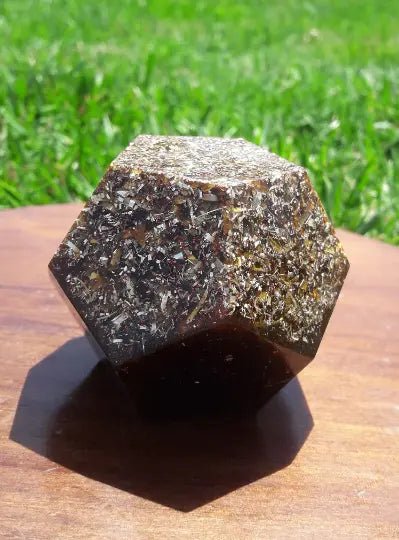 Mini Dodecaedro Orgonita Color Caramelo - Mundo Orgon