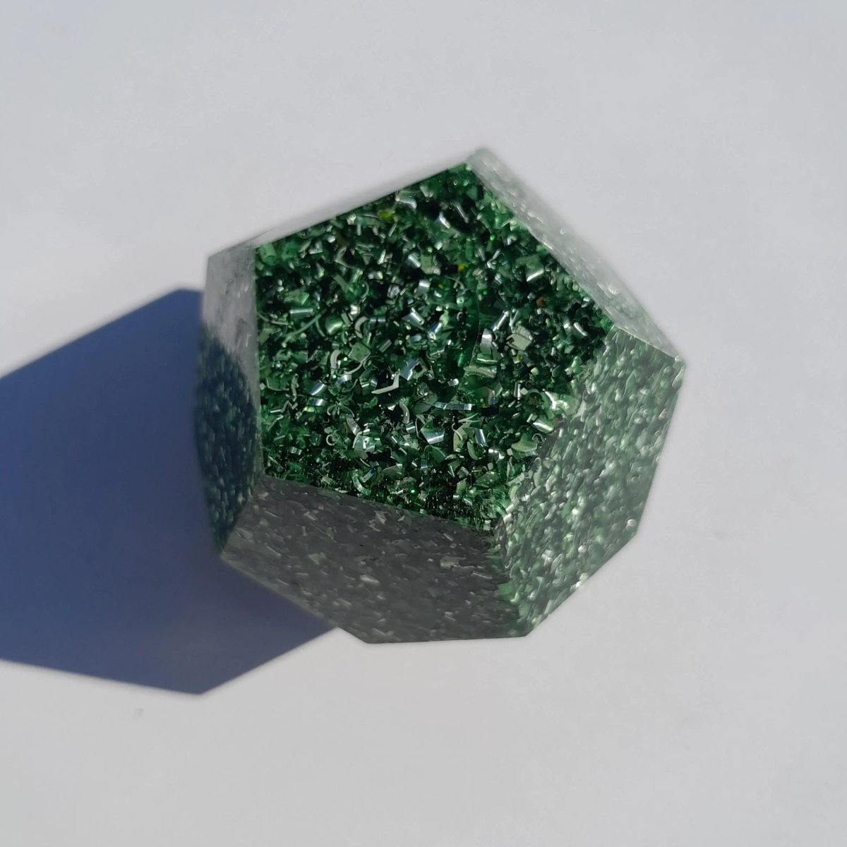 Mini Dodecaedro Orgonita Verde - Mundo Orgon
