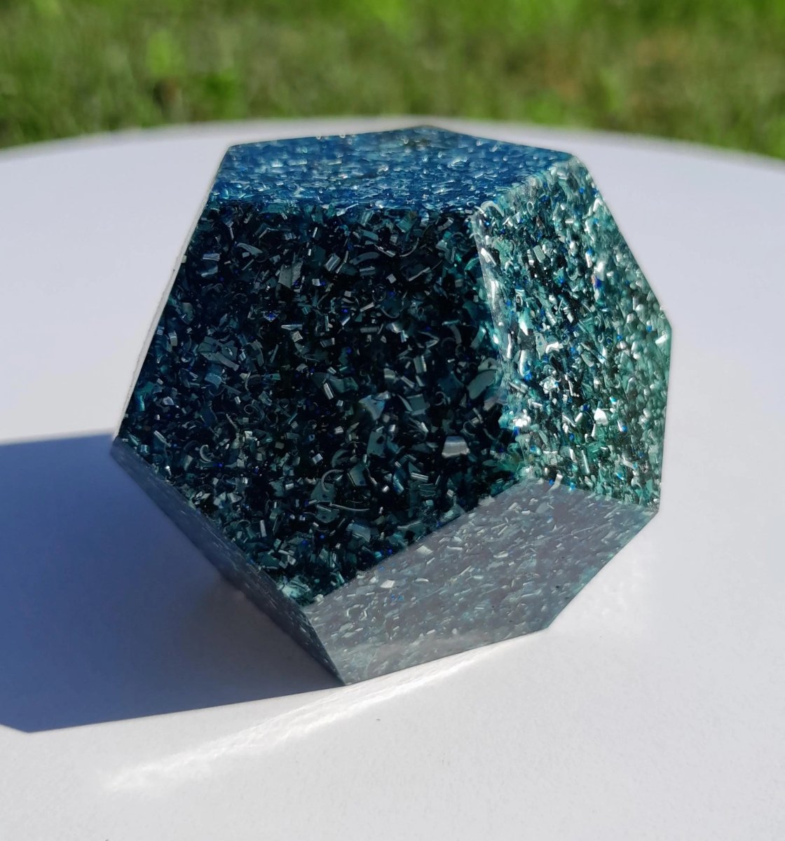 Mini Dodecaedro Orgonita Verde - Mundo Orgon