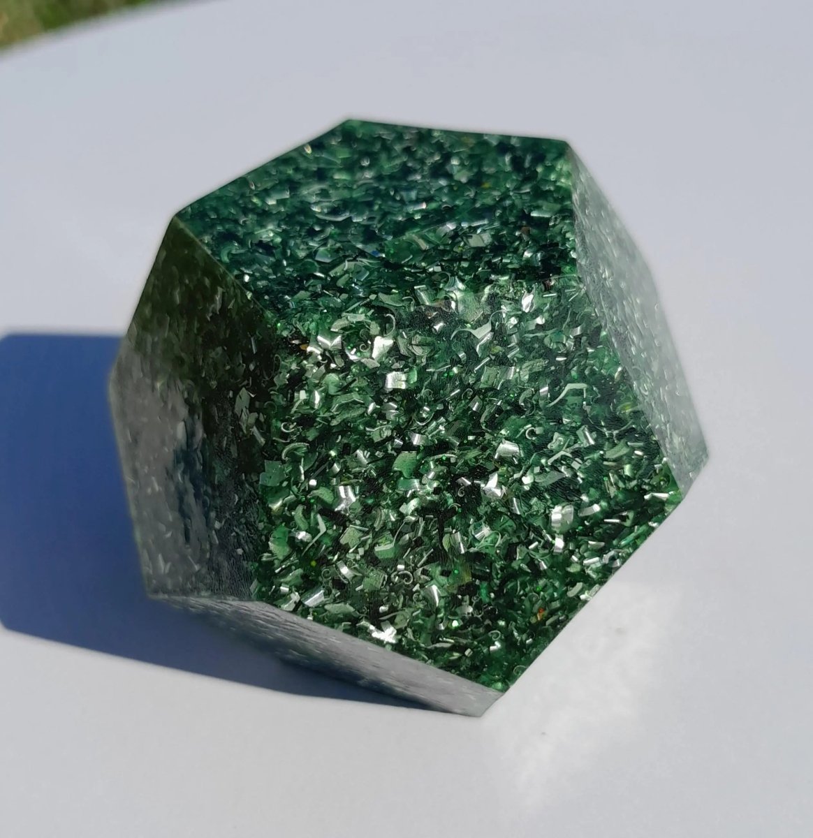 Mini Dodecaedro Orgonita Verde - Mundo Orgon