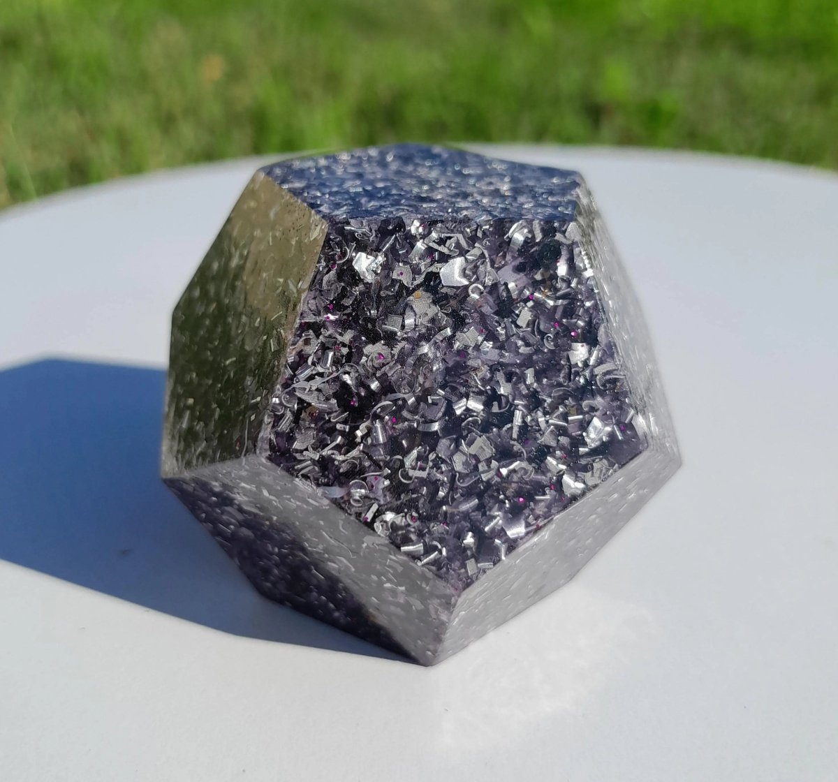 Mini Dodecaedro Orgonita Violeta - Mundo Orgon