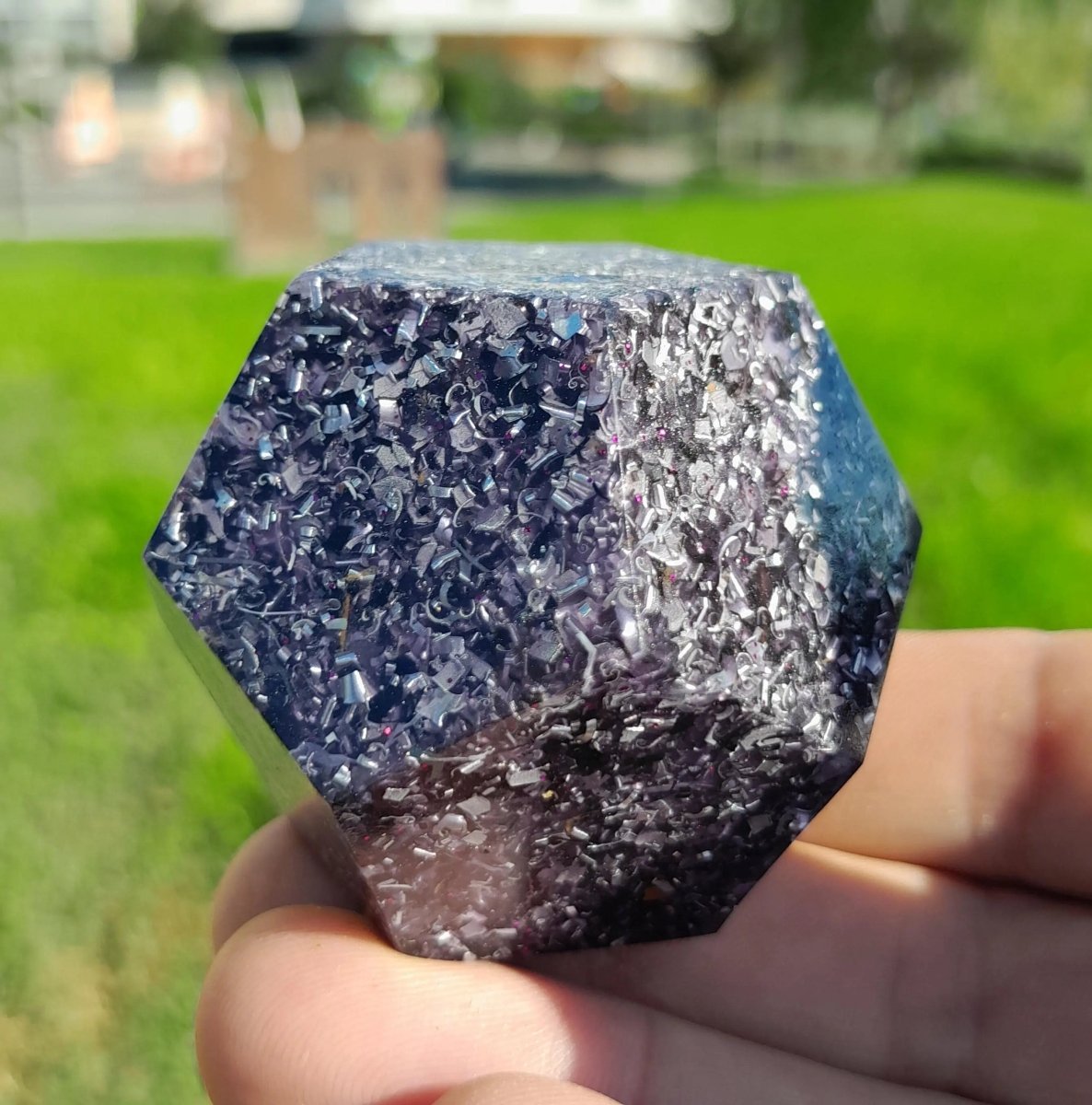 Mini Dodecaedro Orgonita Violeta - Mundo Orgon