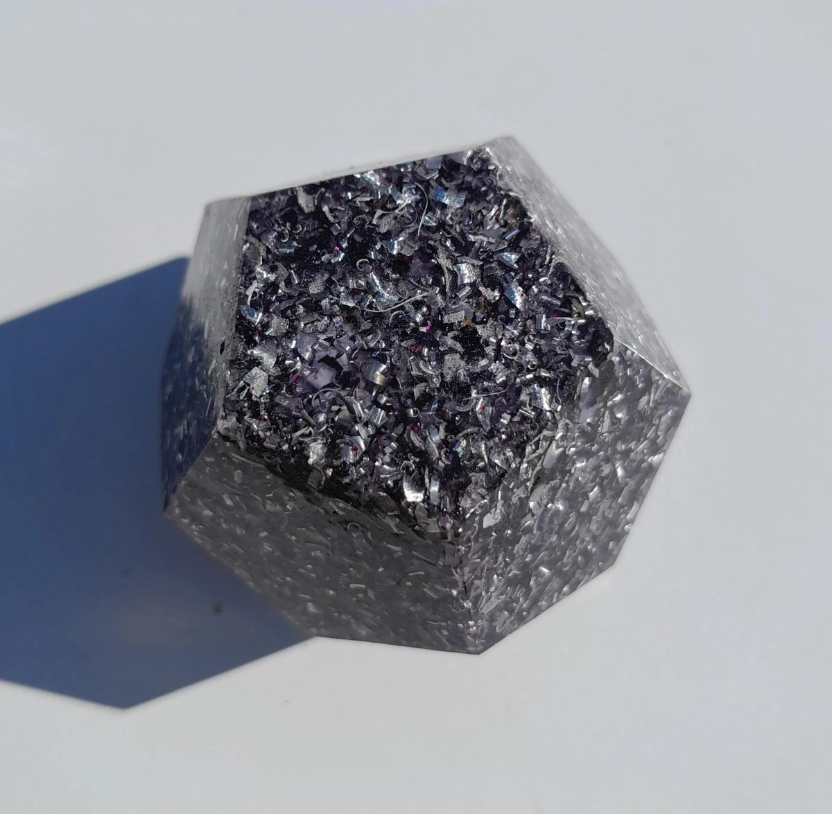 Mini Dodecaedro Orgonita Violeta - Mundo Orgon