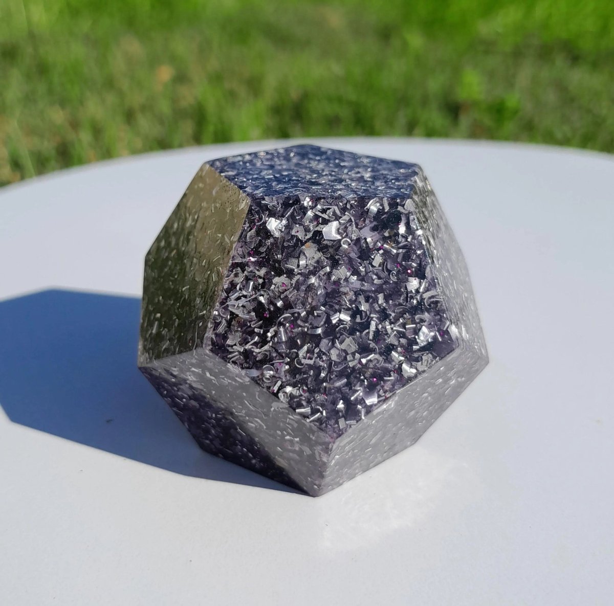 Mini Dodecaedro Orgonita Violeta - Mundo Orgon