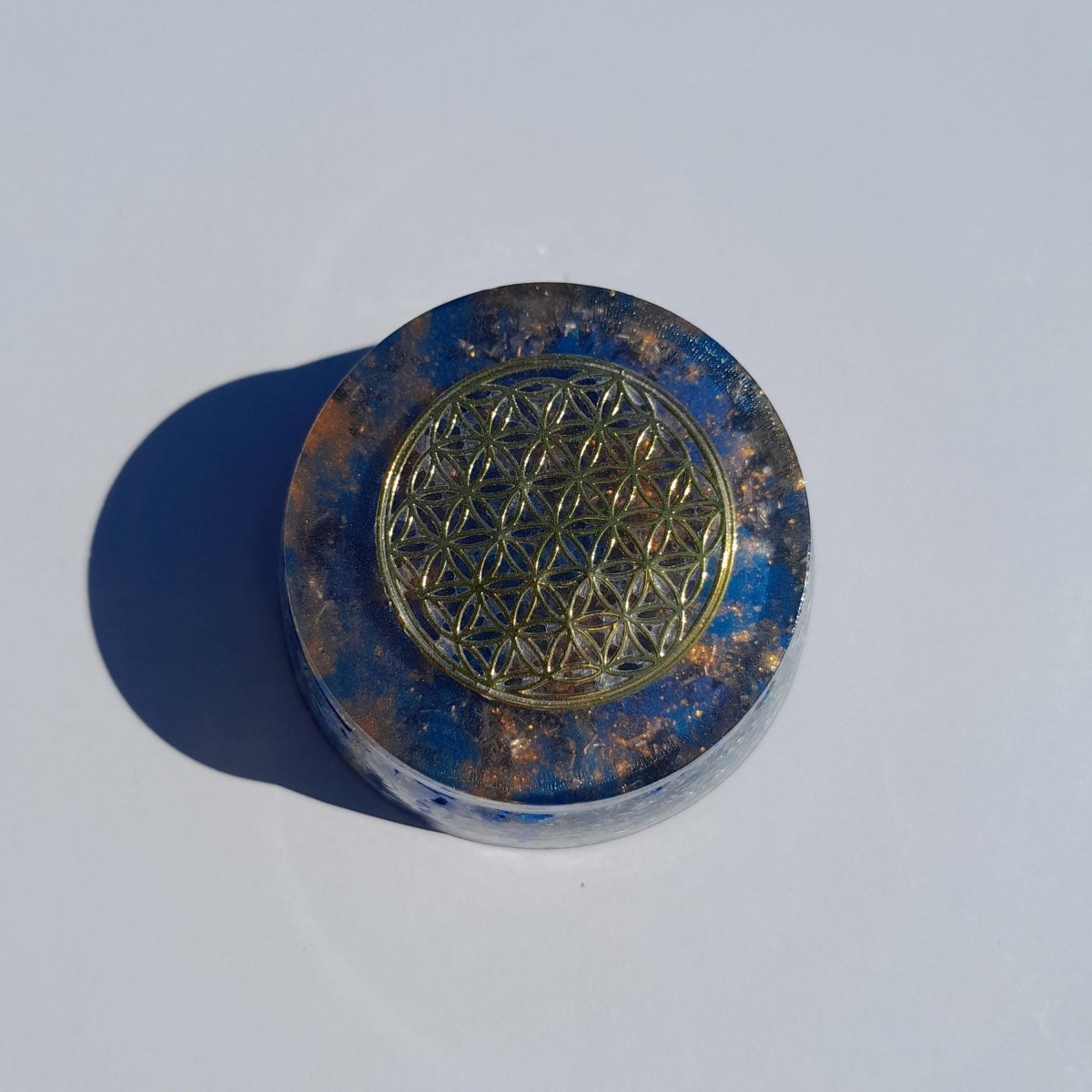 Orgonita Azul Flor de la Vida - Edición Especial - Mundo Orgon