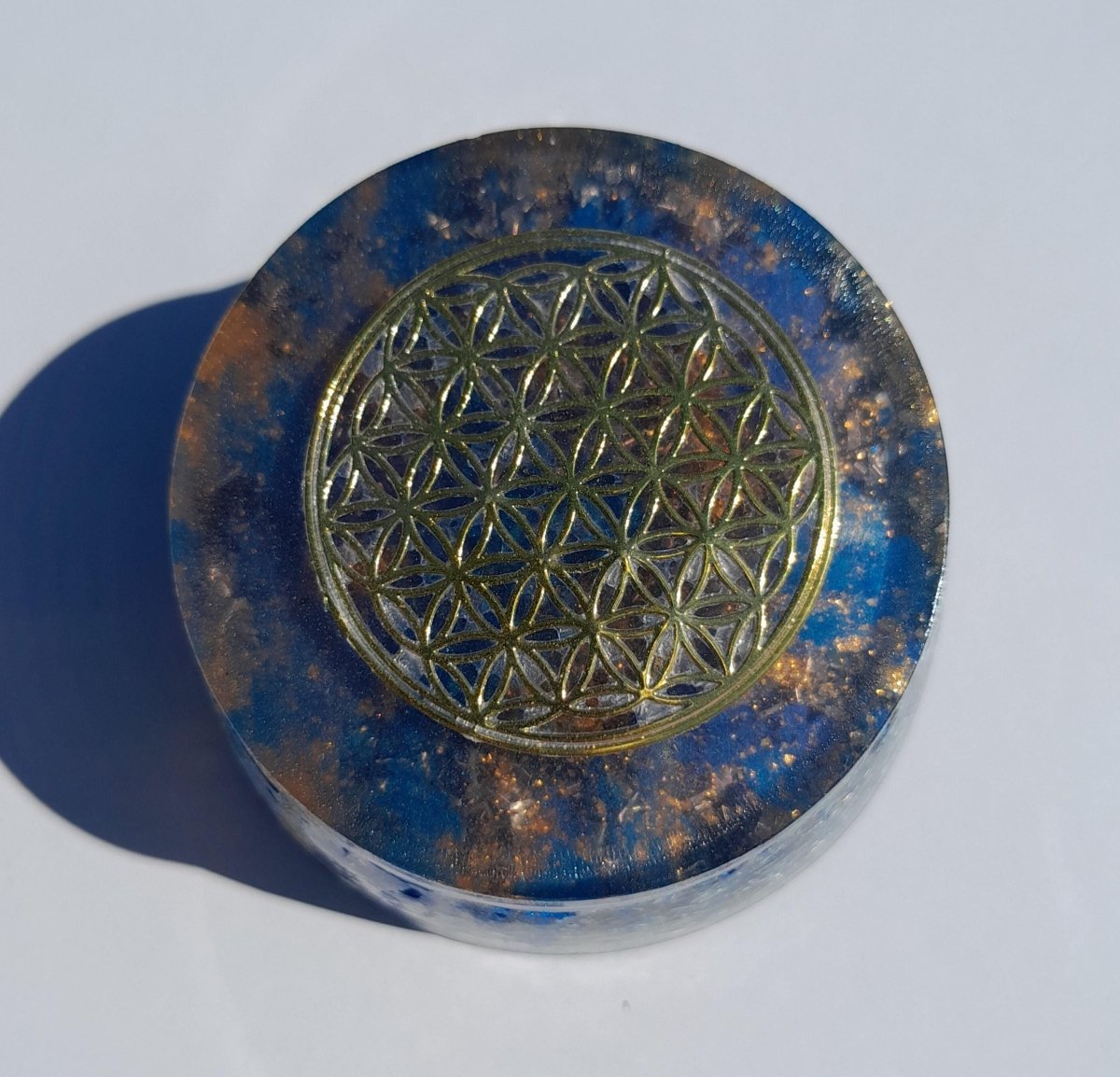 Orgonita Azul Flor de la Vida - Edición Especial - Mundo Orgon