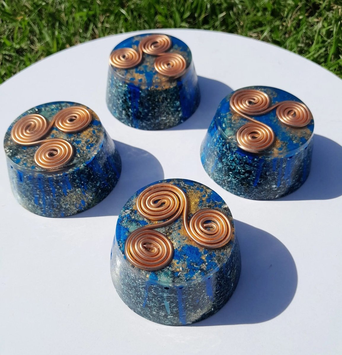 Orgonita Azul Triskel Celta - Mundo Orgon