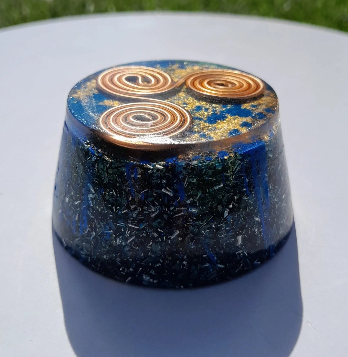 Orgonita Azul Triskel Celta - Mundo Orgon